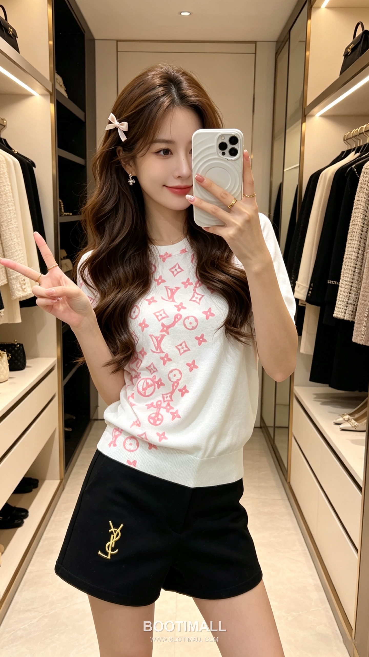 디올 2026SS 실크혼방 하프컬러 로고프린트 레귤러핏 반팔 니트 Dior 2026 SS Silk Blend Half Color Logo Print Regular Fit Short Sleeve Knit 3