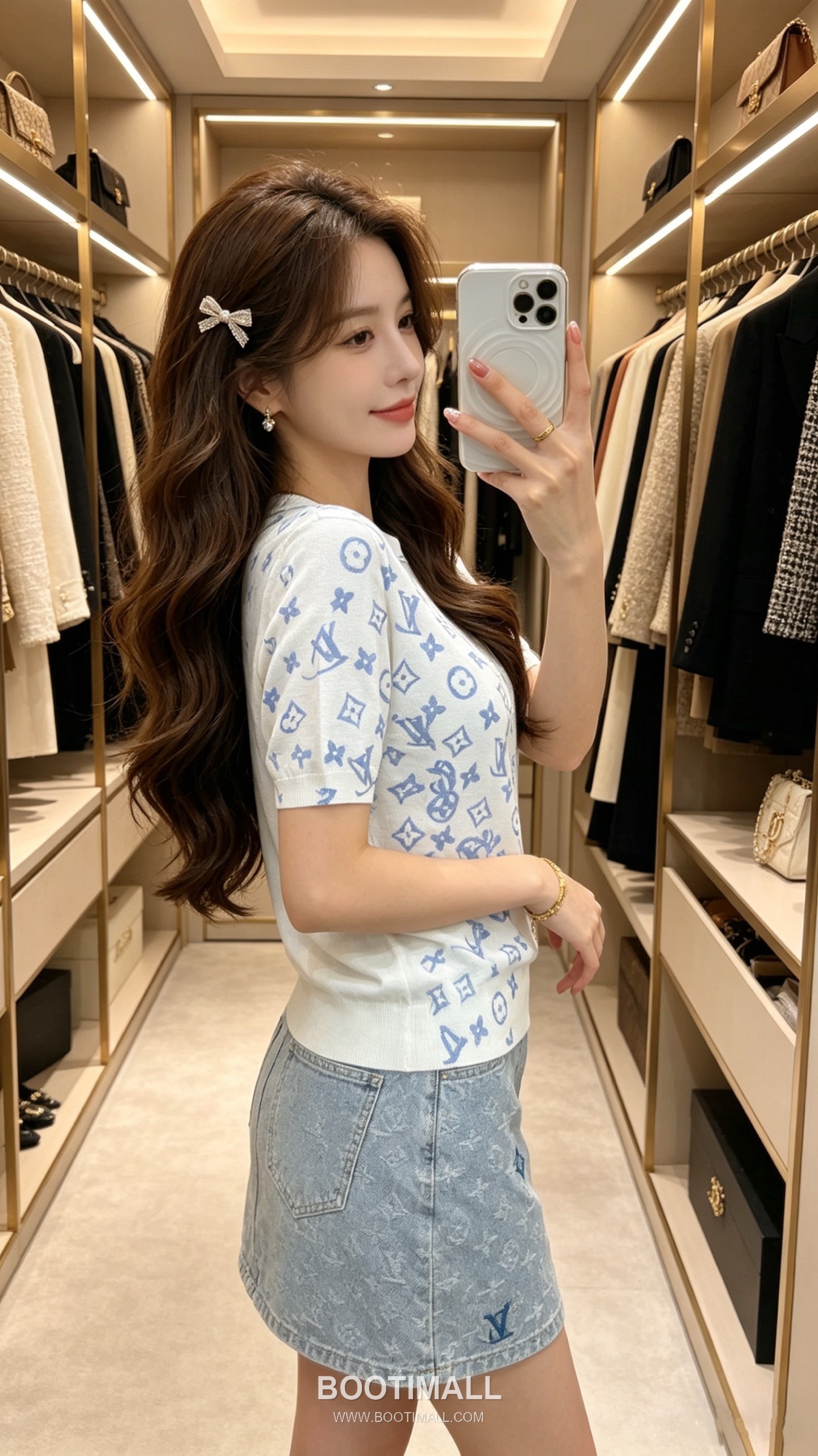 디올 2026SS 실크혼방 하프컬러 로고프린트 레귤러핏 반팔 니트 Dior 2026 SS Silk Blend Half Color Logo Print Regular Fit Short Sleeve Knit 4