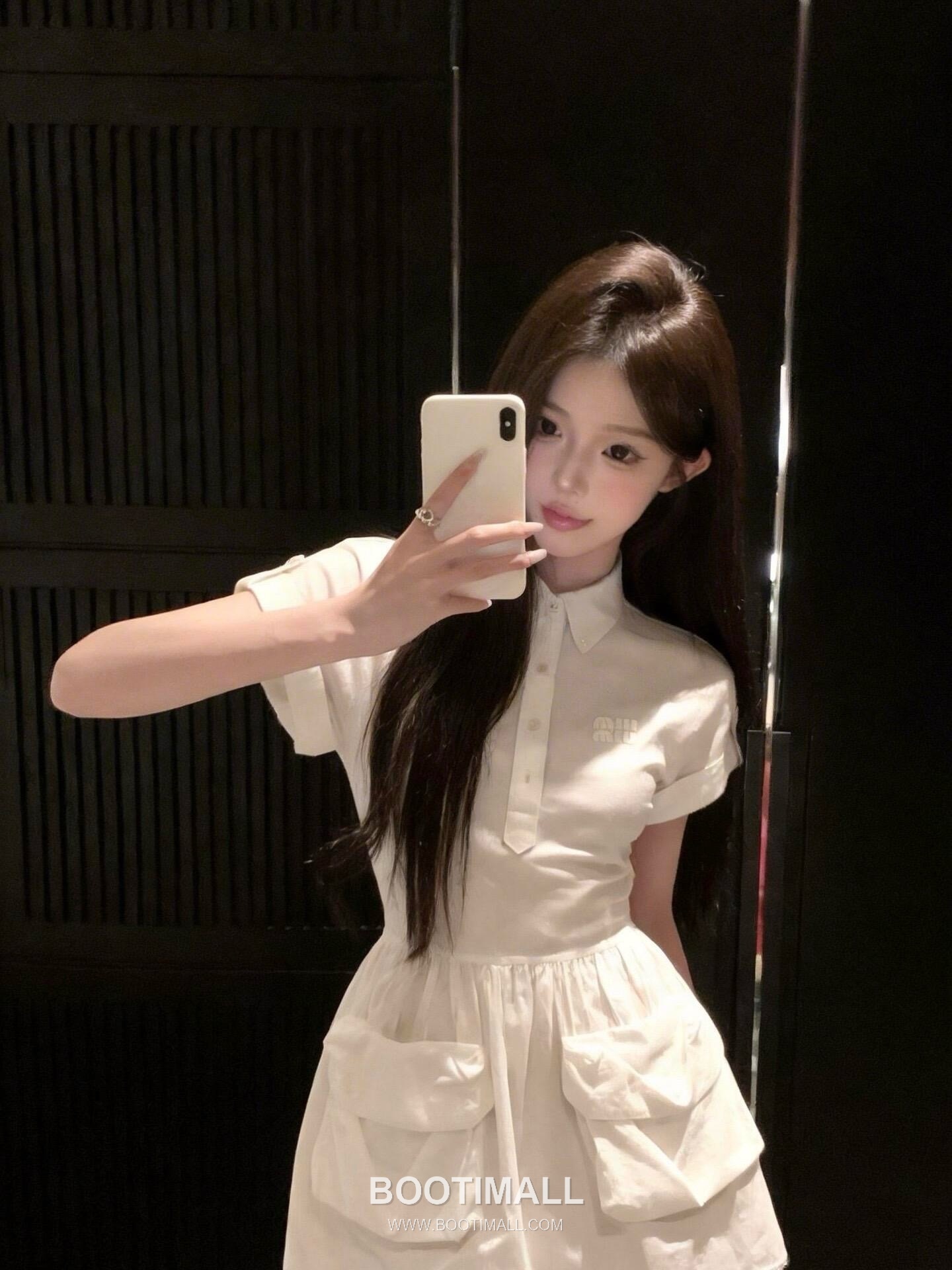 디올 2026SS 코튼린넨 혼방 로고자수 셔츠칼라 A라인 미니 반팔 원피스 Dior 2026 SS Cotton Linen Blend Logo Embroidered Shirt Collar A Line Mini Short Sleeve Dress 4