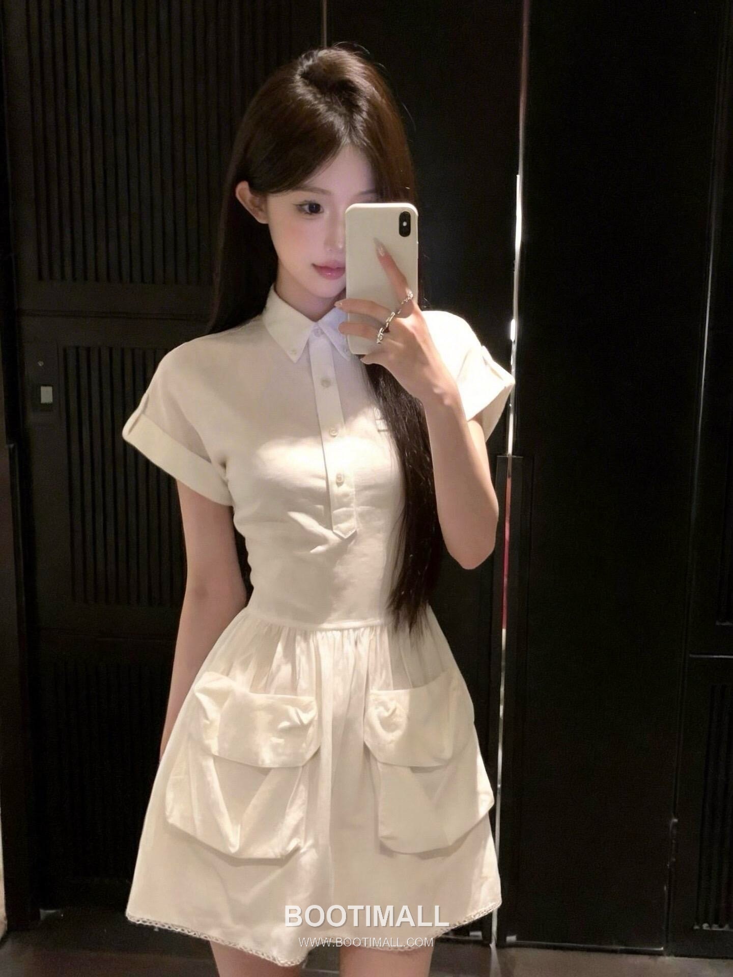 디올 2026SS 코튼린넨 혼방 로고자수 셔츠칼라 A라인 미니 반팔 원피스 Dior 2026 SS Cotton Linen Blend Logo Embroidered Shirt Collar A Line Mini Short Sleeve Dress 8