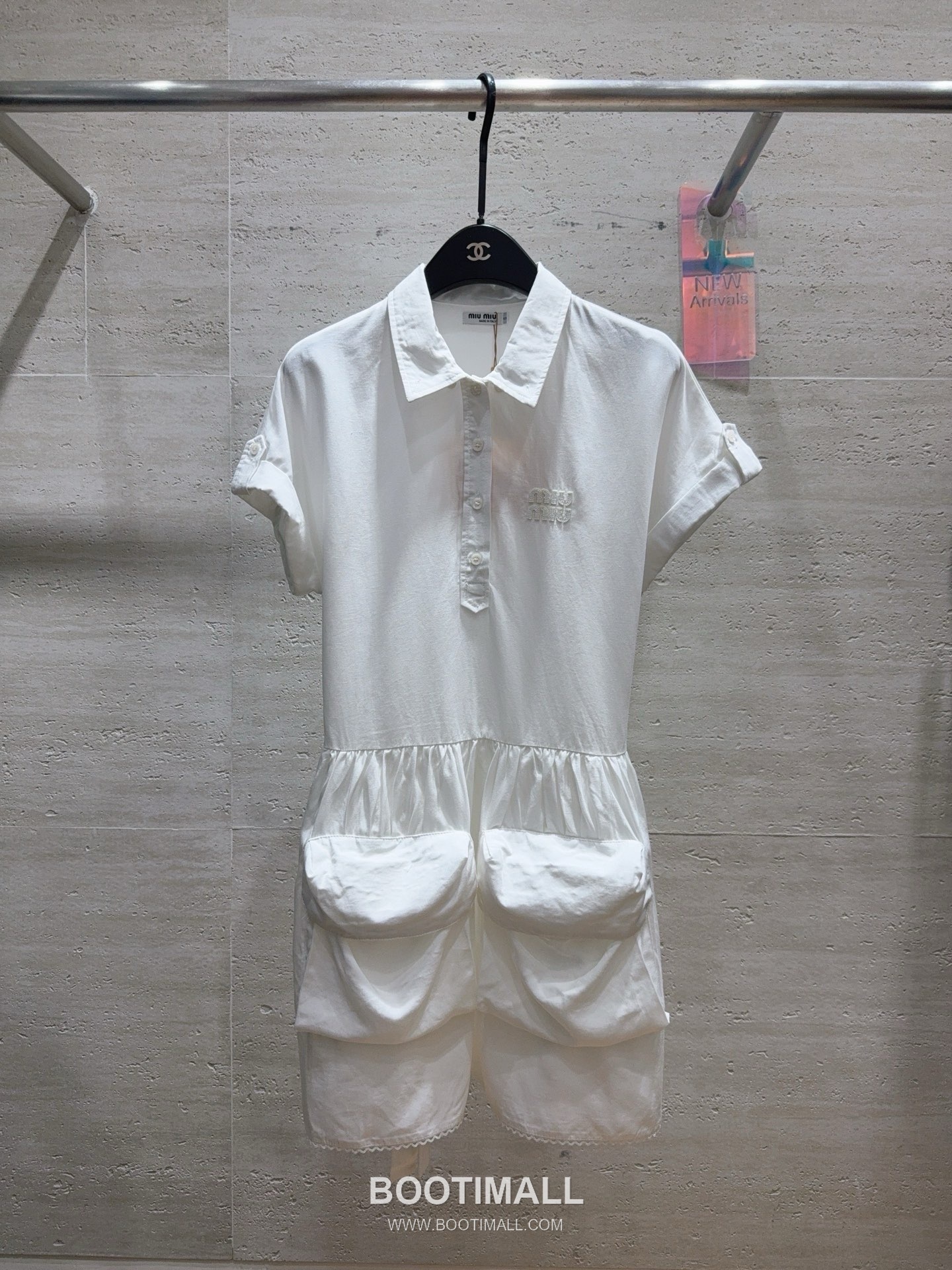 디올 2026SS 코튼린넨 혼방 로고자수 셔츠칼라 A라인 미니 반팔 원피스 Dior 2026 SS Cotton Linen Blend Logo Embroidered Shirt Collar A Line Mini Short Sleeve Dress 10