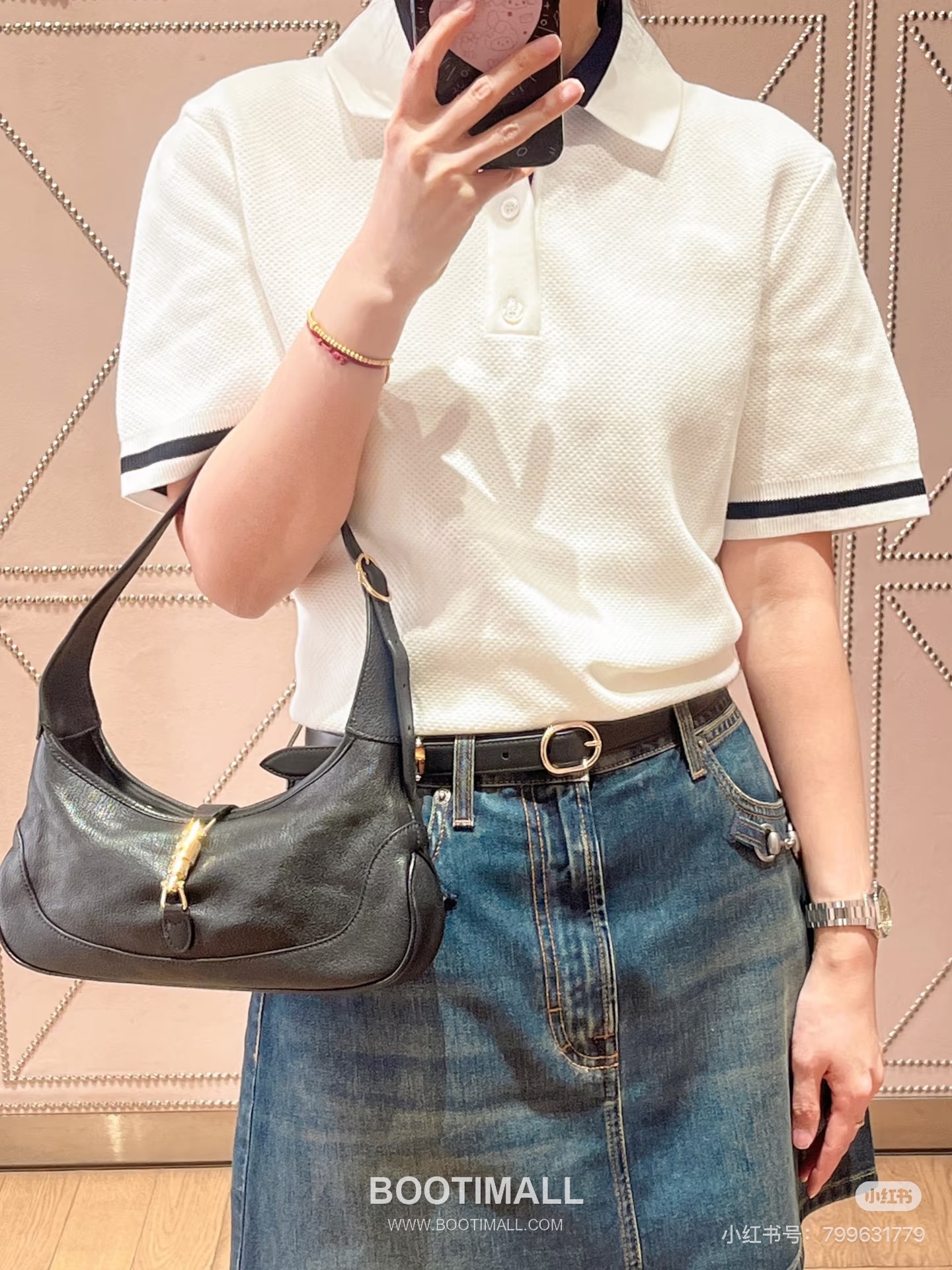 구찌 2026SS 코튼 데님 홀스빗 장식 하이웨스트 미니 스커트 Gucci 2026 SS Cotton Denim Horsebit Detail High Waist Mini Skirt 2