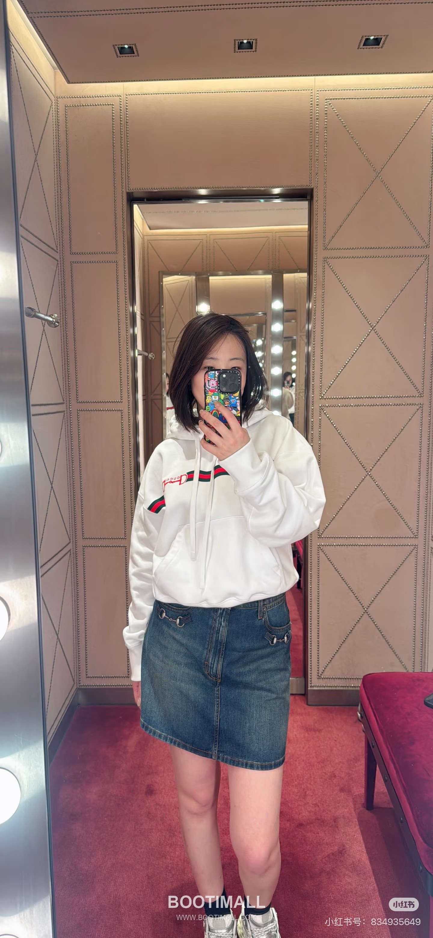 구찌 2026SS 코튼 데님 홀스빗 장식 하이웨스트 미니 스커트 Gucci 2026 SS Cotton Denim Horsebit Detail High Waist Mini Skirt 3