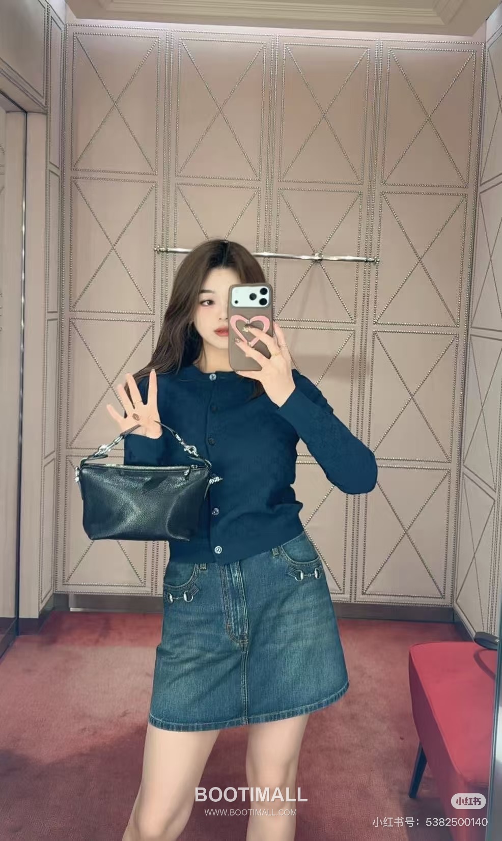 구찌 2026SS 코튼 데님 홀스빗 장식 하이웨스트 미니 스커트 Gucci 2026 SS Cotton Denim Horsebit Detail High Waist Mini Skirt 8