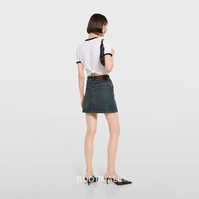 구찌 2026SS 코튼 데님 홀스빗 장식 하이웨스트 미니 스커트 Gucci 2026 SS Cotton Denim Horsebit Detail High Waist Mini Skirt 20