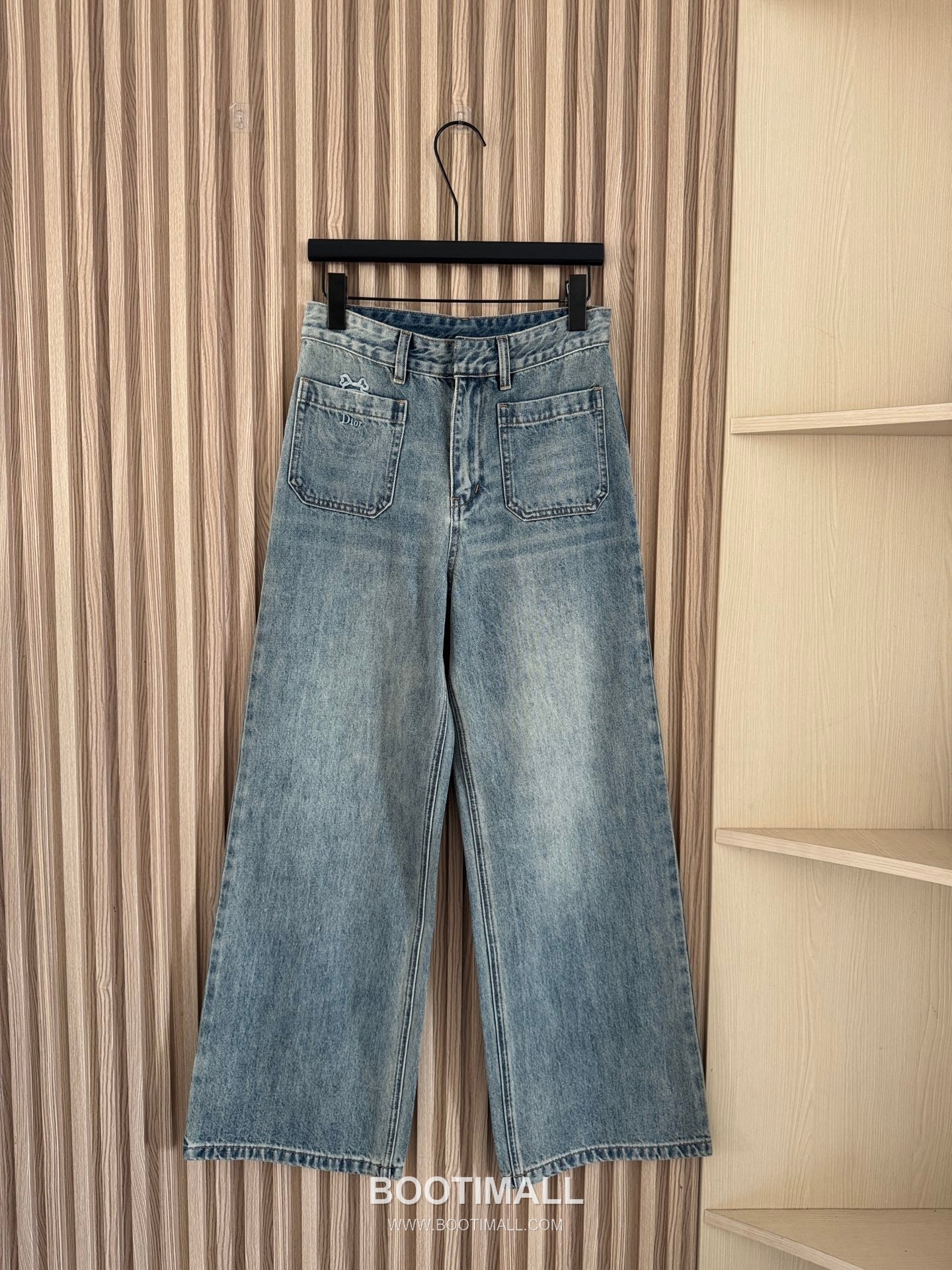 디올 2026SS 코튼 데님 리본자수 로고자수 스트레이트핏 롱팬츠 Dior 2026 SS Cotton Denim Bow Embroidery Logo Embroidered Straight Fit Long Pants 6