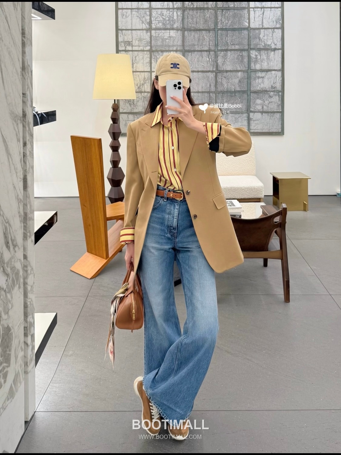 셀린느 2026SS 코튼 데님 싱글버튼 하이웨스트 부츠컷 롱팬츠 Celine 2026 SS Cotton Denim Single Button High Waist Bootcut Long Pants 1