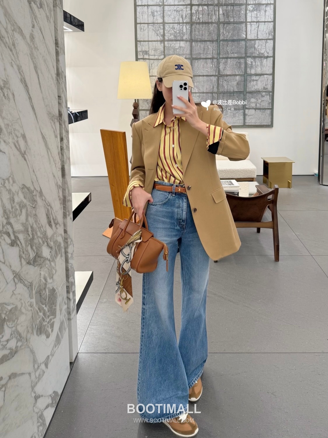 셀린느 2026SS 코튼 데님 싱글버튼 하이웨스트 부츠컷 롱팬츠 Celine 2026 SS Cotton Denim Single Button High Waist Bootcut Long Pants 3