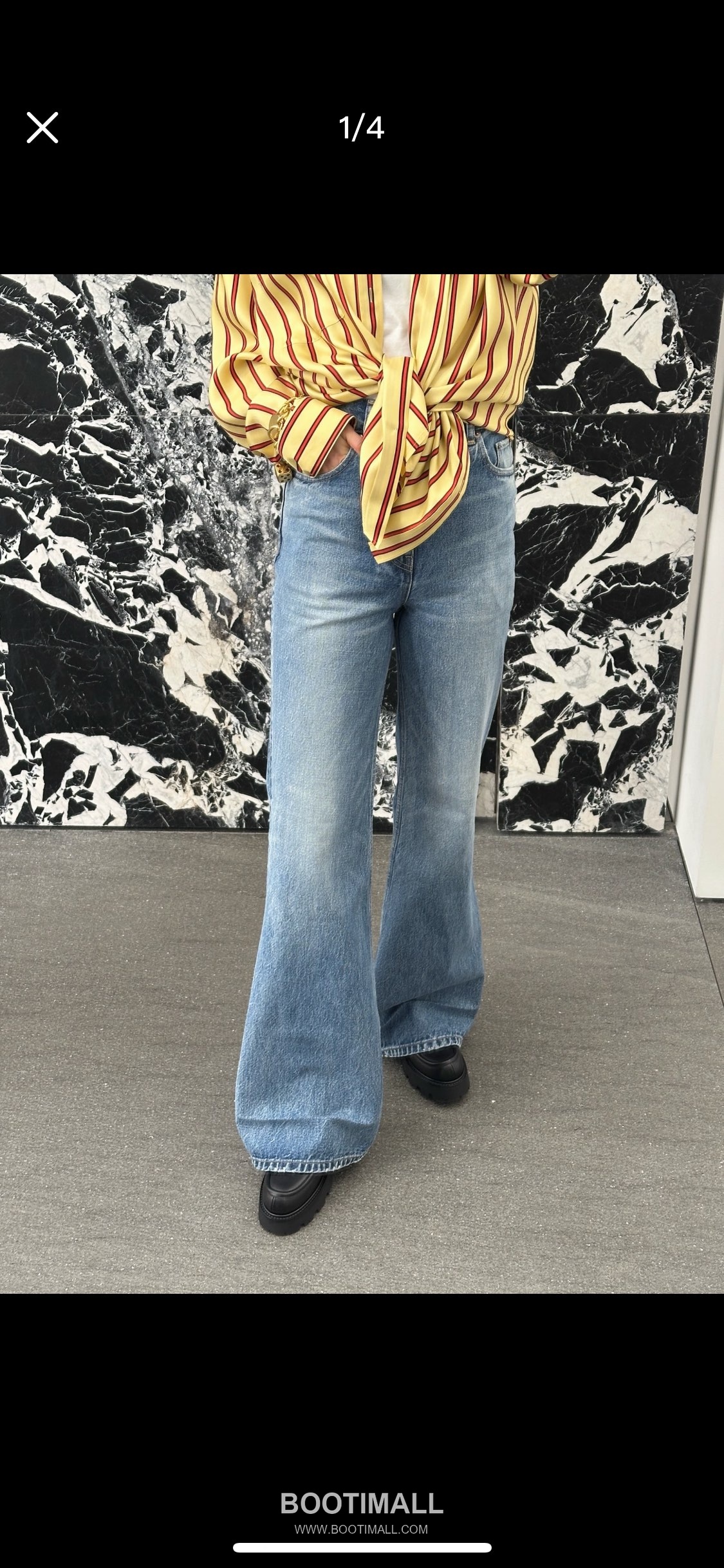 셀린느 2026SS 코튼 데님 싱글버튼 하이웨스트 부츠컷 롱팬츠 Celine 2026 SS Cotton Denim Single Button High Waist Bootcut Long Pants 8