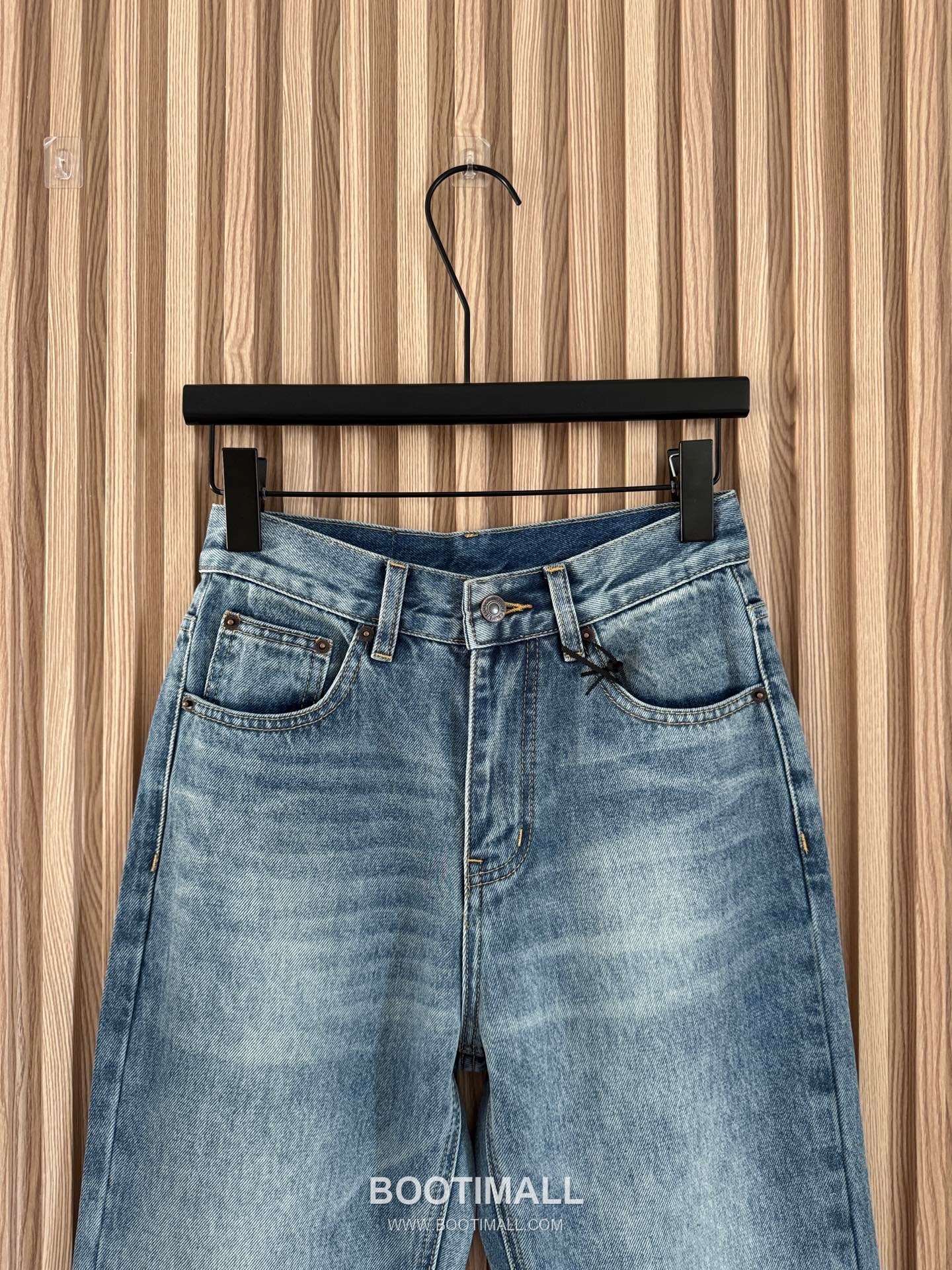 셀린느 2026SS 코튼 데님 싱글버튼 하이웨스트 부츠컷 롱팬츠 Celine 2026 SS Cotton Denim Single Button High Waist Bootcut Long Pants 12