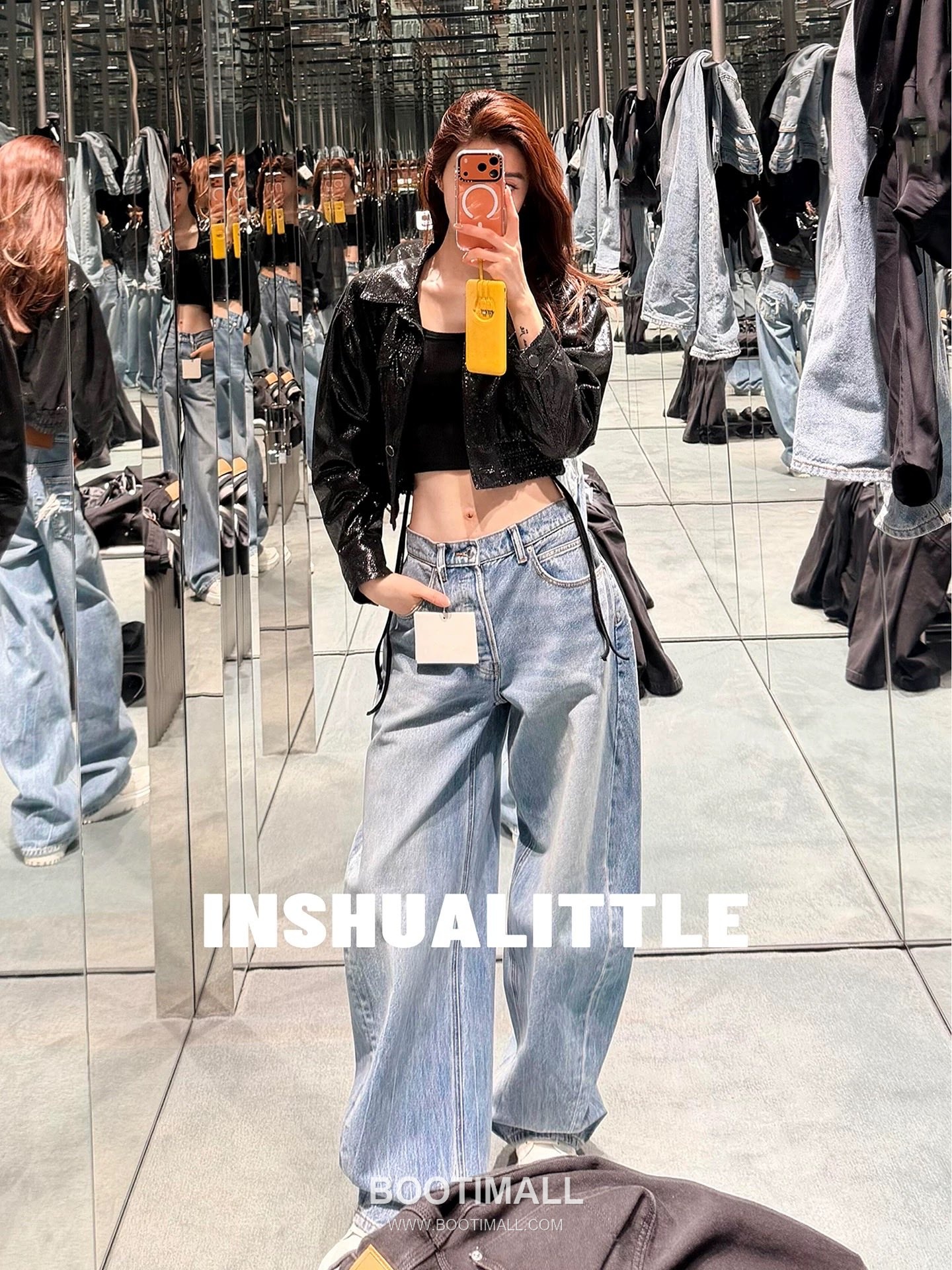 발렌시아가 2026SS 코튼 데님 디스트로이드 로고엠보싱 와이드핏 스트레이트 롱팬츠 Balenciaga 2026 SS Cotton Denim Distressed Logo Embossed Wide Fit Straight Long Pants 5