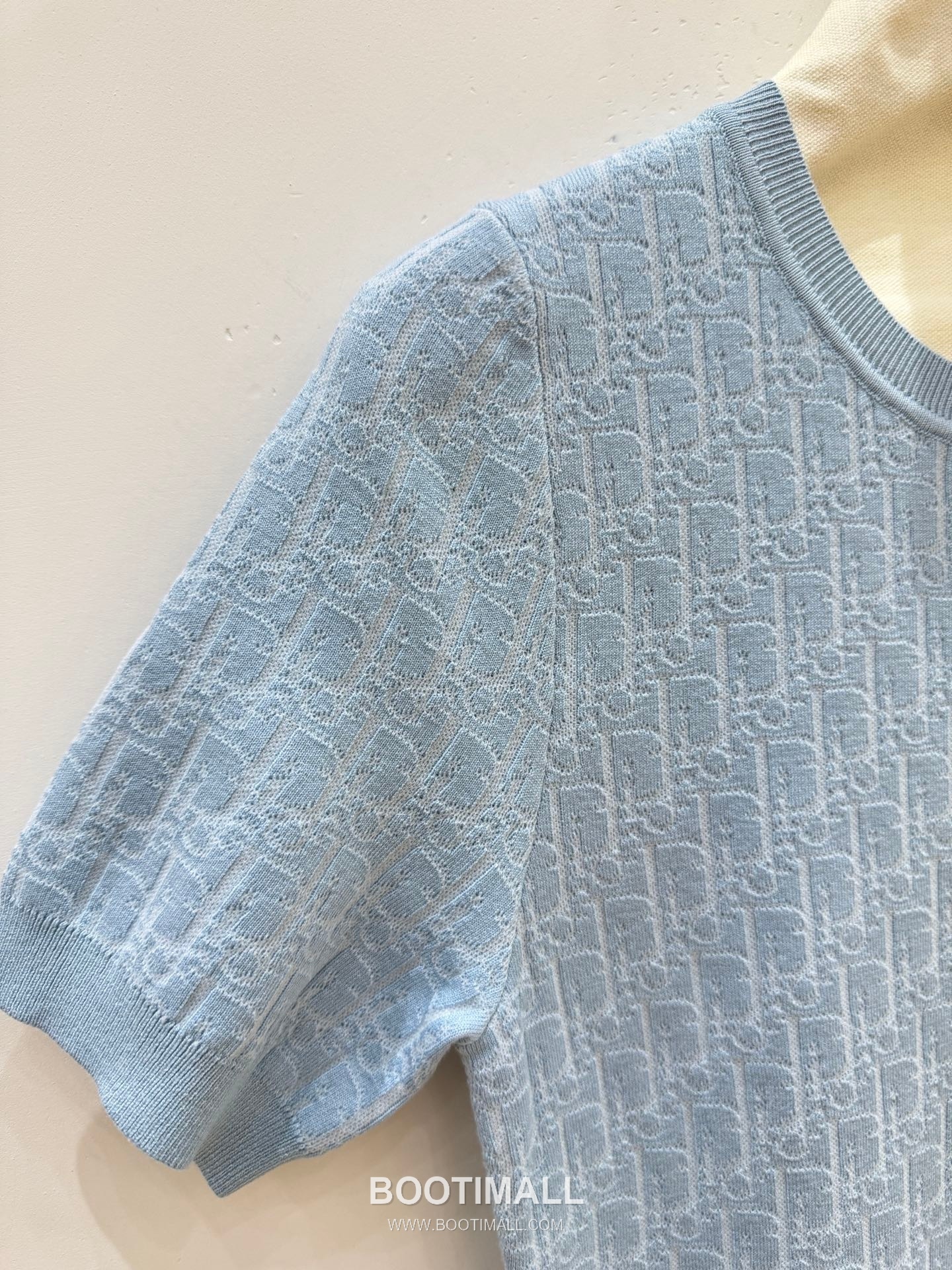 디올 2026SS 울혼방 오블리크 자카드 로고 슬림핏 A라인 반팔 니트 원피스 Dior 2026 SS Wool Blend Oblique Jacquard Logo Slim Fit A Line Short Sleeve Knit Dress 3