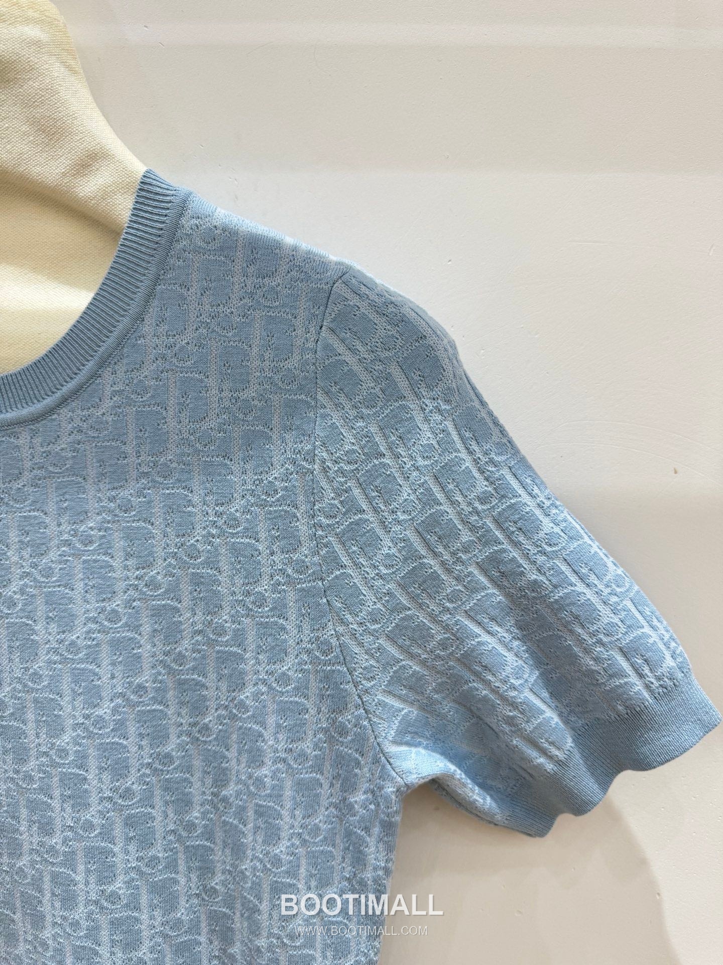 디올 2026SS 울혼방 오블리크 자카드 로고 슬림핏 A라인 반팔 니트 원피스 Dior 2026 SS Wool Blend Oblique Jacquard Logo Slim Fit A Line Short Sleeve Knit Dress 4