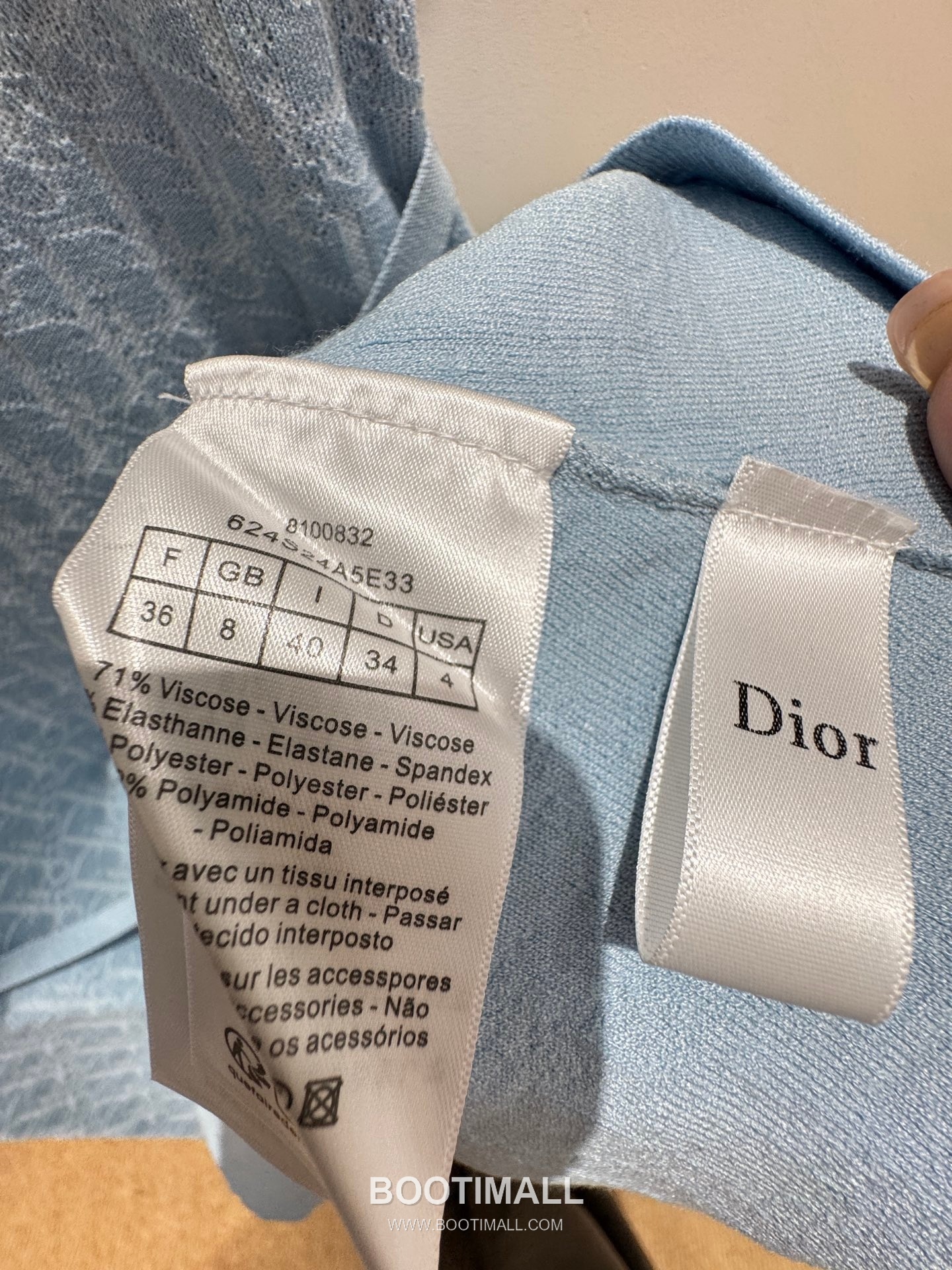 디올 2026SS 울혼방 오블리크 자카드 로고 슬림핏 A라인 반팔 니트 원피스 Dior 2026 SS Wool Blend Oblique Jacquard Logo Slim Fit A Line Short Sleeve Knit Dress 7