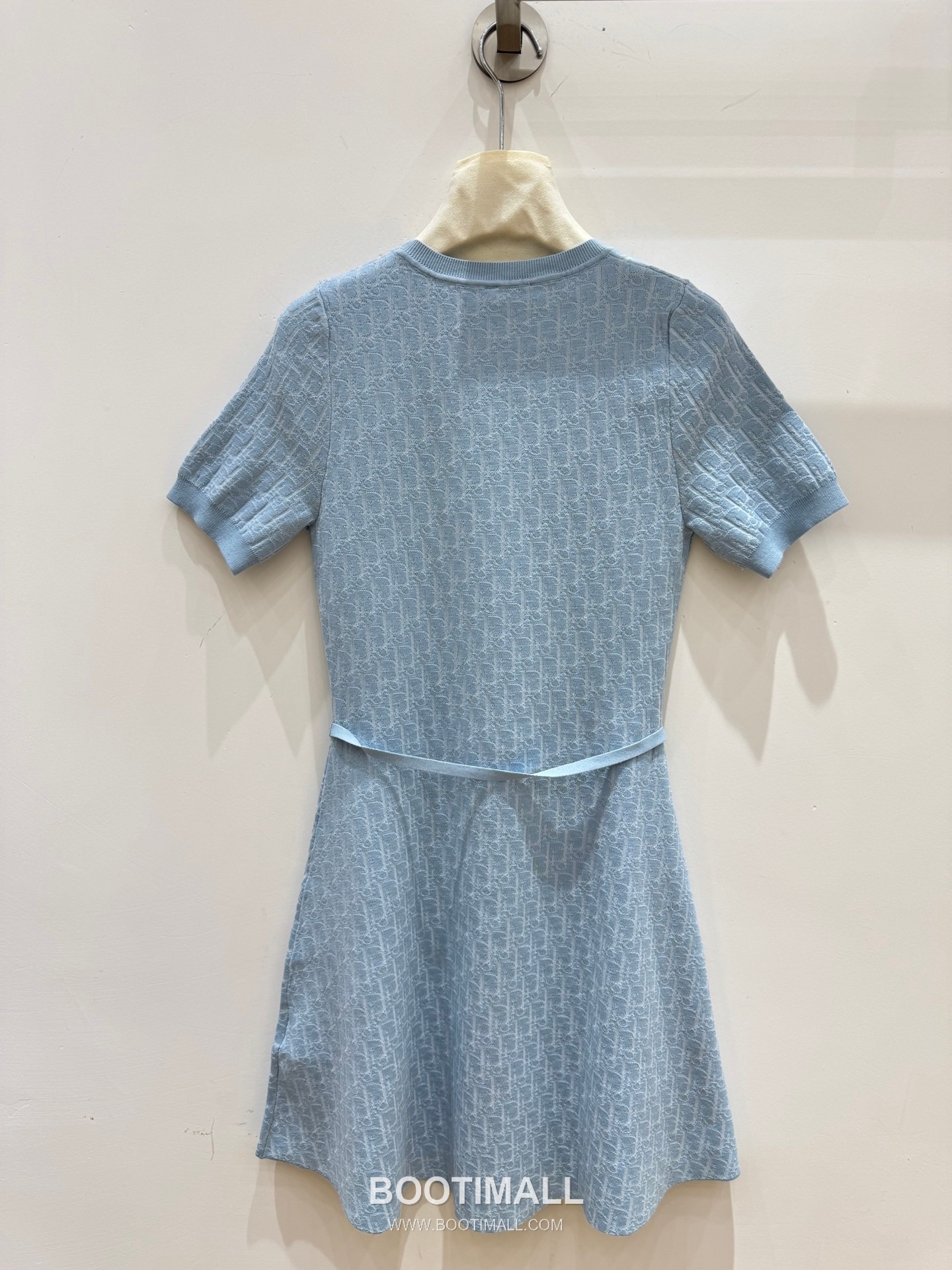 디올 2026SS 울혼방 오블리크 자카드 로고 슬림핏 A라인 반팔 니트 원피스 Dior 2026 SS Wool Blend Oblique Jacquard Logo Slim Fit A Line Short Sleeve Knit Dress 9