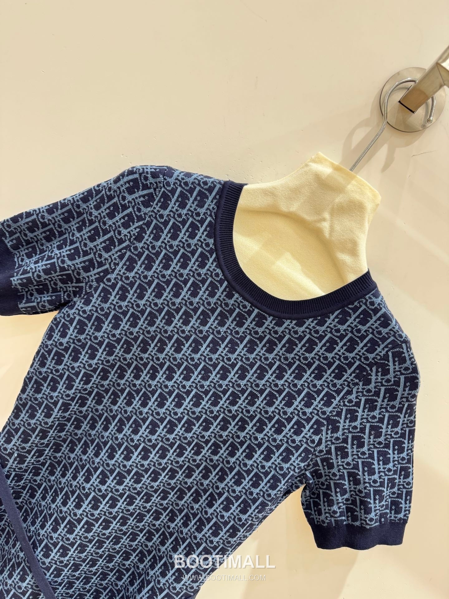 디올 2026SS 울혼방 오블리크 자카드 로고 슬림핏 A라인 반팔 니트 원피스 Dior 2026 SS Wool Blend Oblique Jacquard Logo Slim Fit A Line Short Sleeve Knit Dress 8