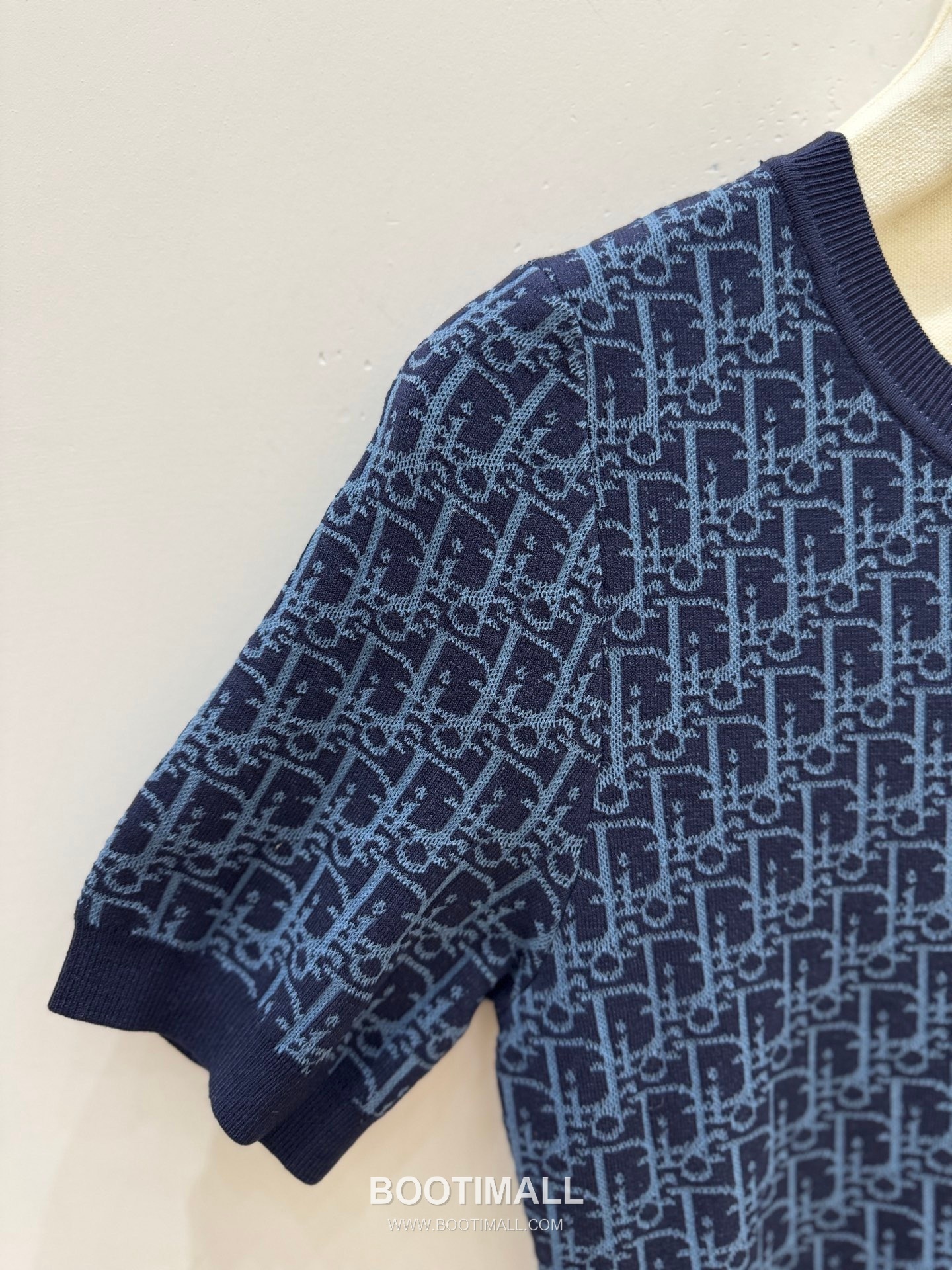 디올 2026SS 울혼방 오블리크 자카드 로고 슬림핏 A라인 반팔 니트 원피스 Dior 2026 SS Wool Blend Oblique Jacquard Logo Slim Fit A Line Short Sleeve Knit Dress 9