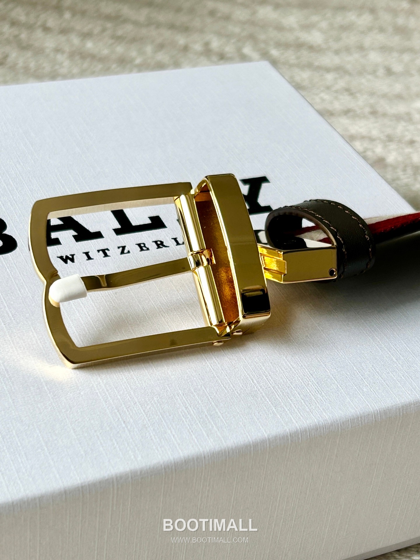 발리 캔버스 레더트리밍 트레인스트라이프 캐주얼 벨트 Bally 2026 SS Canvas Leather Trim Train Stripe Casual Belt 3.5cm 3