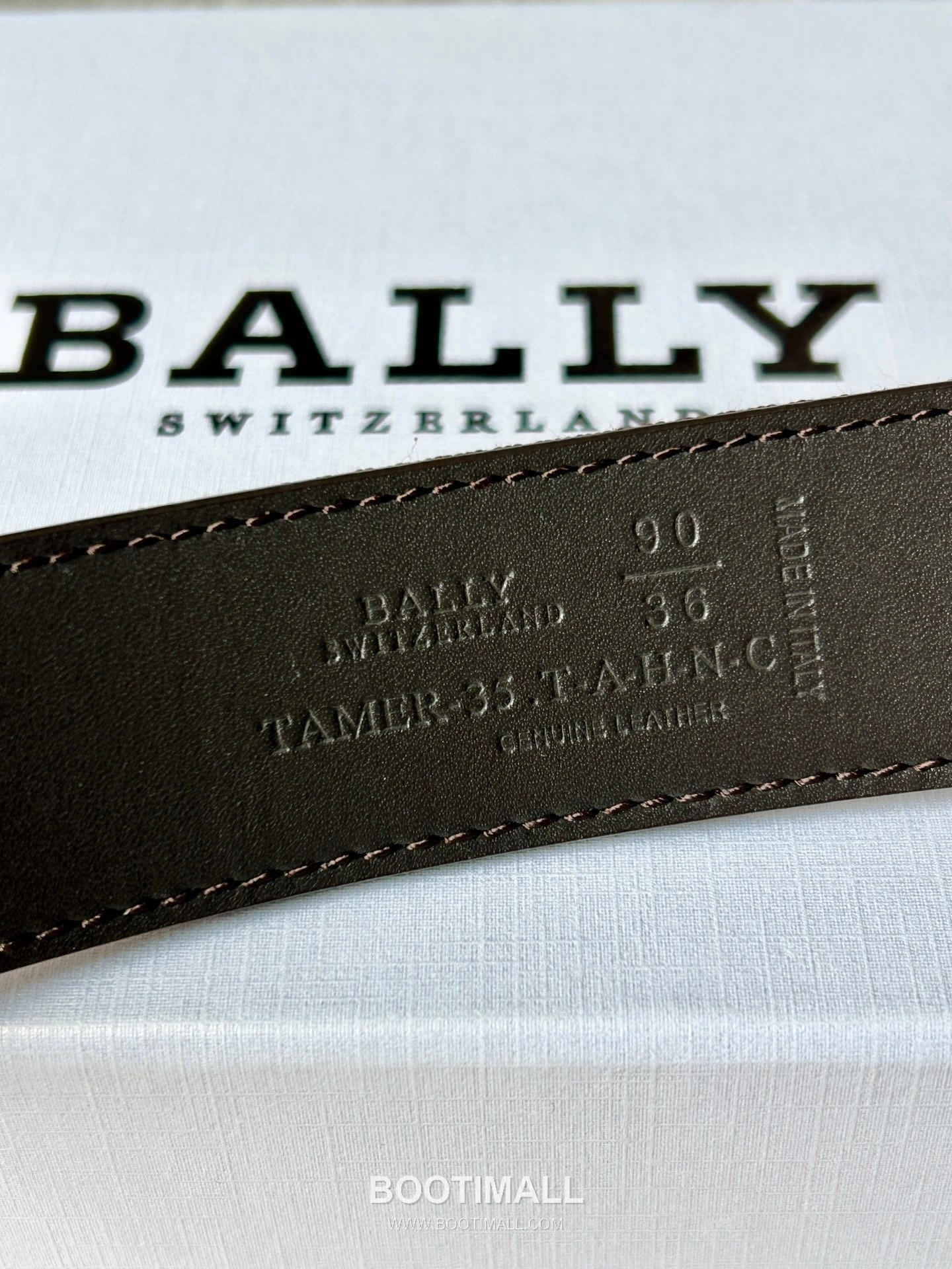 발리 캔버스 레더트리밍 트레인스트라이프 캐주얼 벨트 Bally 2026 SS Canvas Leather Trim Train Stripe Casual Belt 3.5cm 8