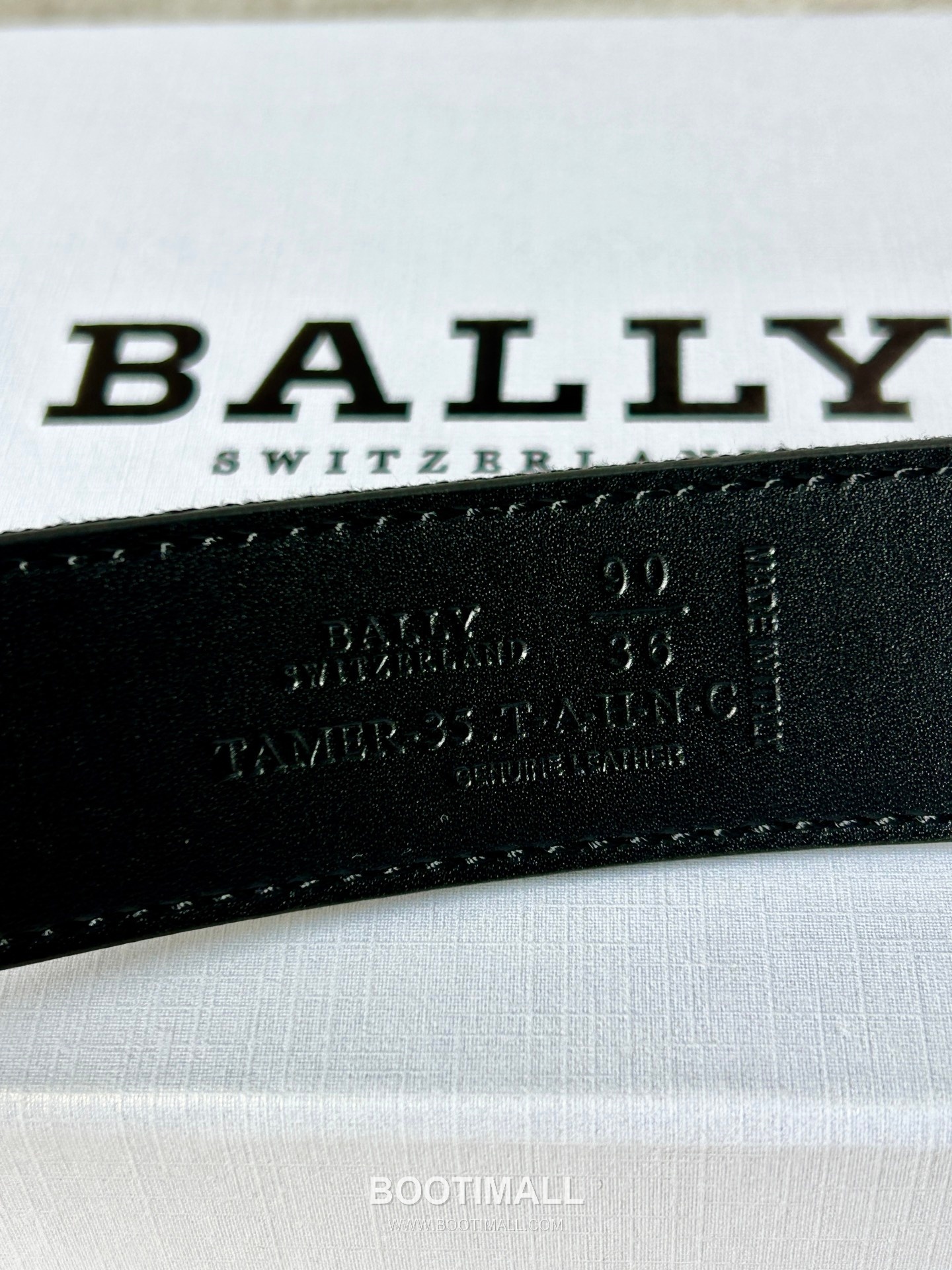 발리 캔버스 송아지가죽 트레인스트라이프 캐주얼 벨트 Bally Canvas Calfskin Train Stripe Casual Belt 3.5cm 8