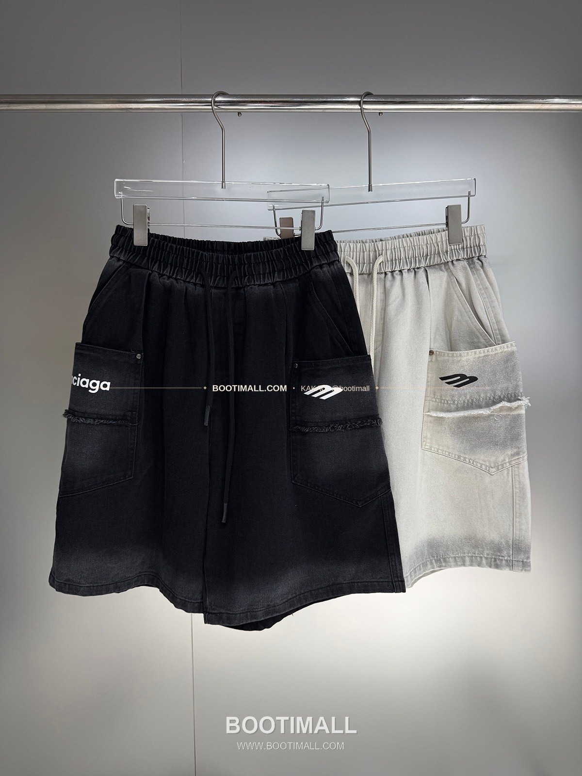 발렌시아가 2026SS 워싱코튼 로고 레귤러핏 썸머 쇼츠 Balenciaga 2026 SS Washed Cotton Logo Regular Fit Summer Shorts 6