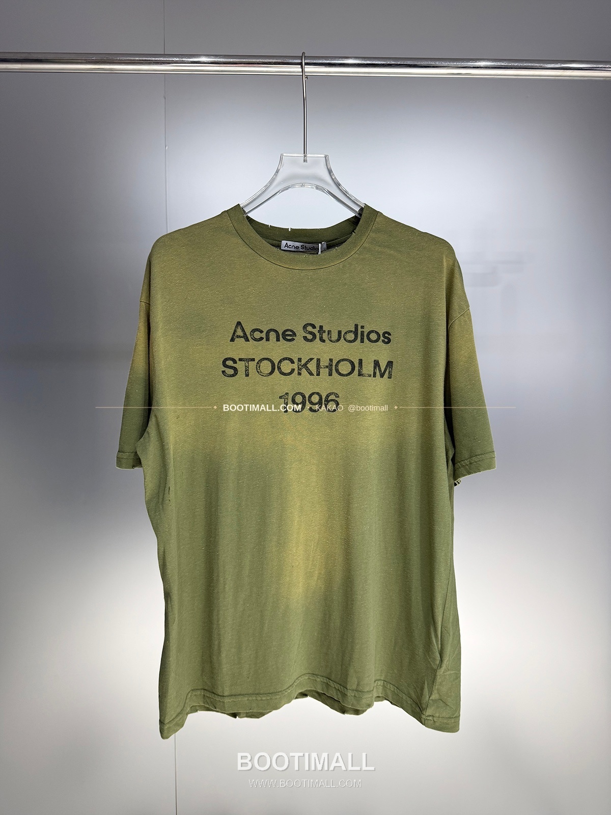 아크네스튜디오 1996 로고 워싱코튼 루즈핏 롱슬리브 티셔츠 Acne Studios 1996 Logo Washed Cotton Loose Fit Long Sleeve T-Shirt 1