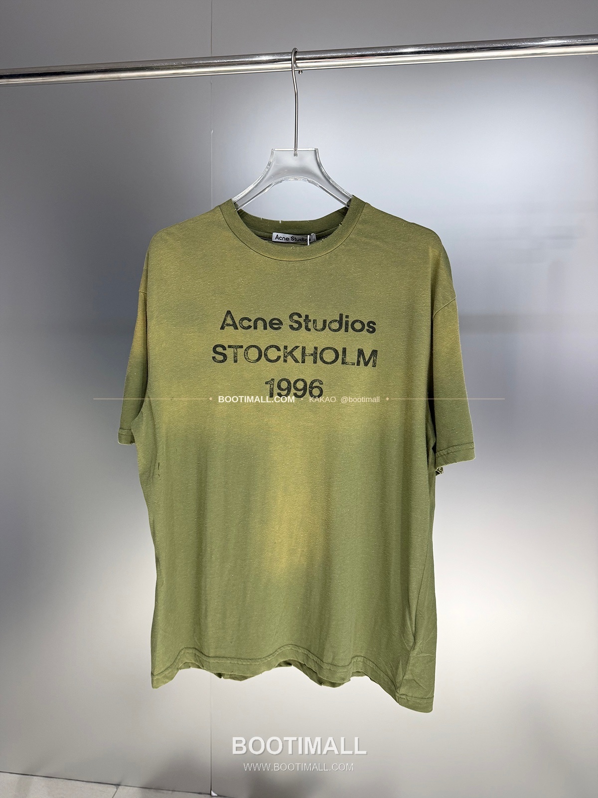 아크네스튜디오 1996 로고 워싱코튼 루즈핏 롱슬리브 티셔츠 Acne Studios 1996 Logo Washed Cotton Loose Fit Long Sleeve T-Shirt 3