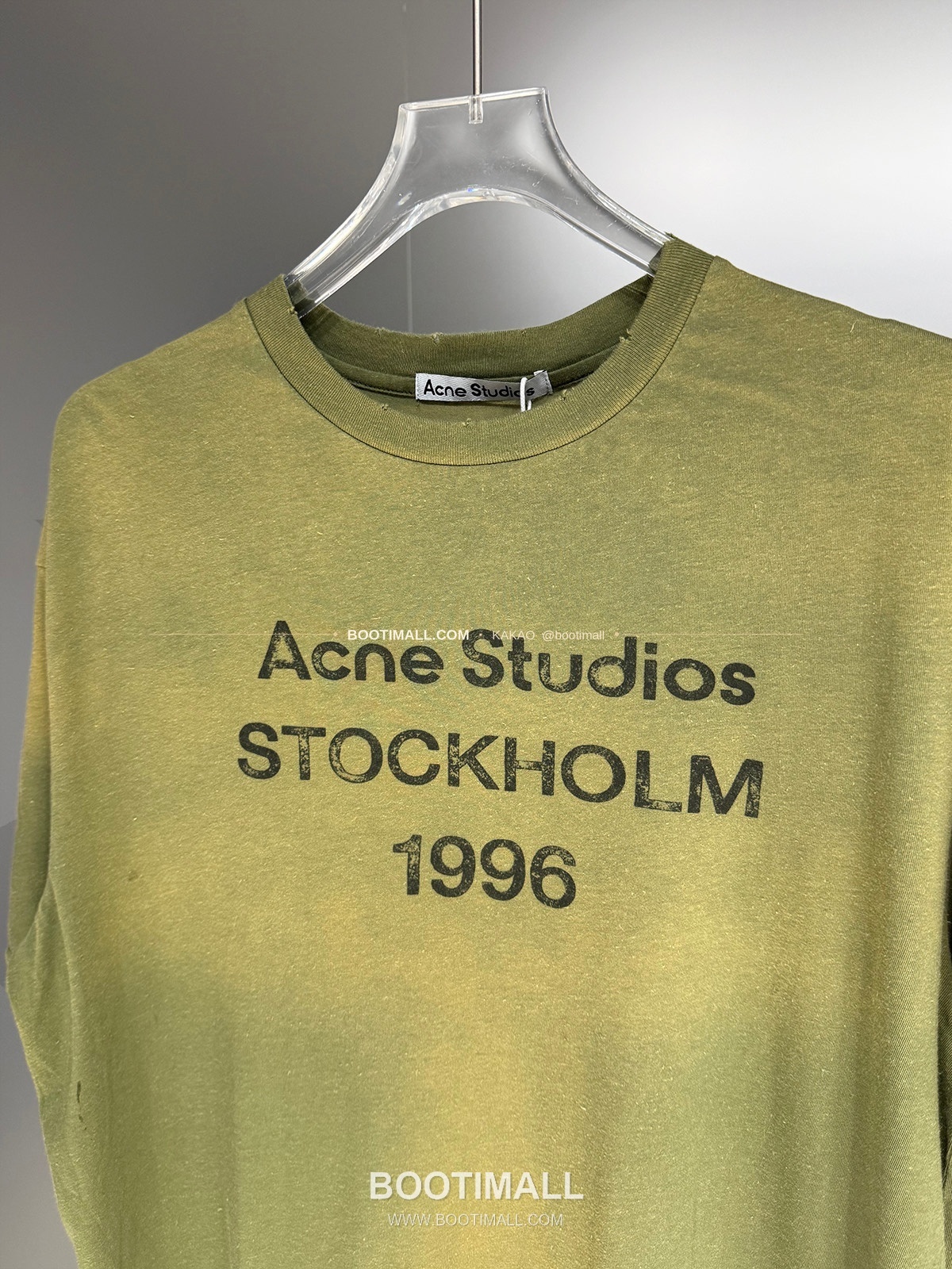 아크네스튜디오 1996 로고 워싱코튼 루즈핏 롱슬리브 티셔츠 Acne Studios 1996 Logo Washed Cotton Loose Fit Long Sleeve T-Shirt 4