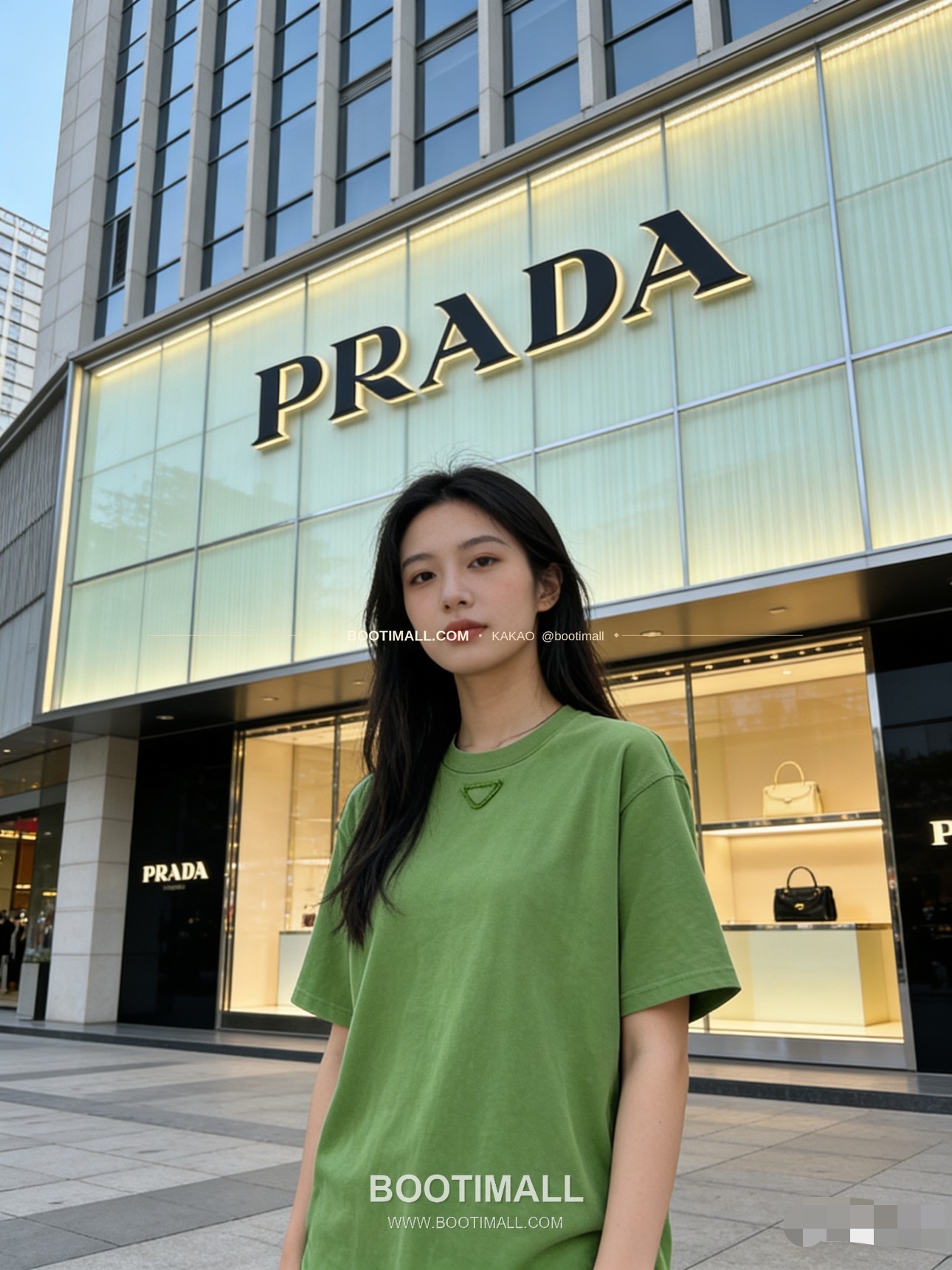 프라다 2026SS 워싱코튼 삼각로고 루즈핏 반팔 티셔츠 Prada 2026 SS Washed Cotton Triangle Logo Loose Fit T-Shirt 6