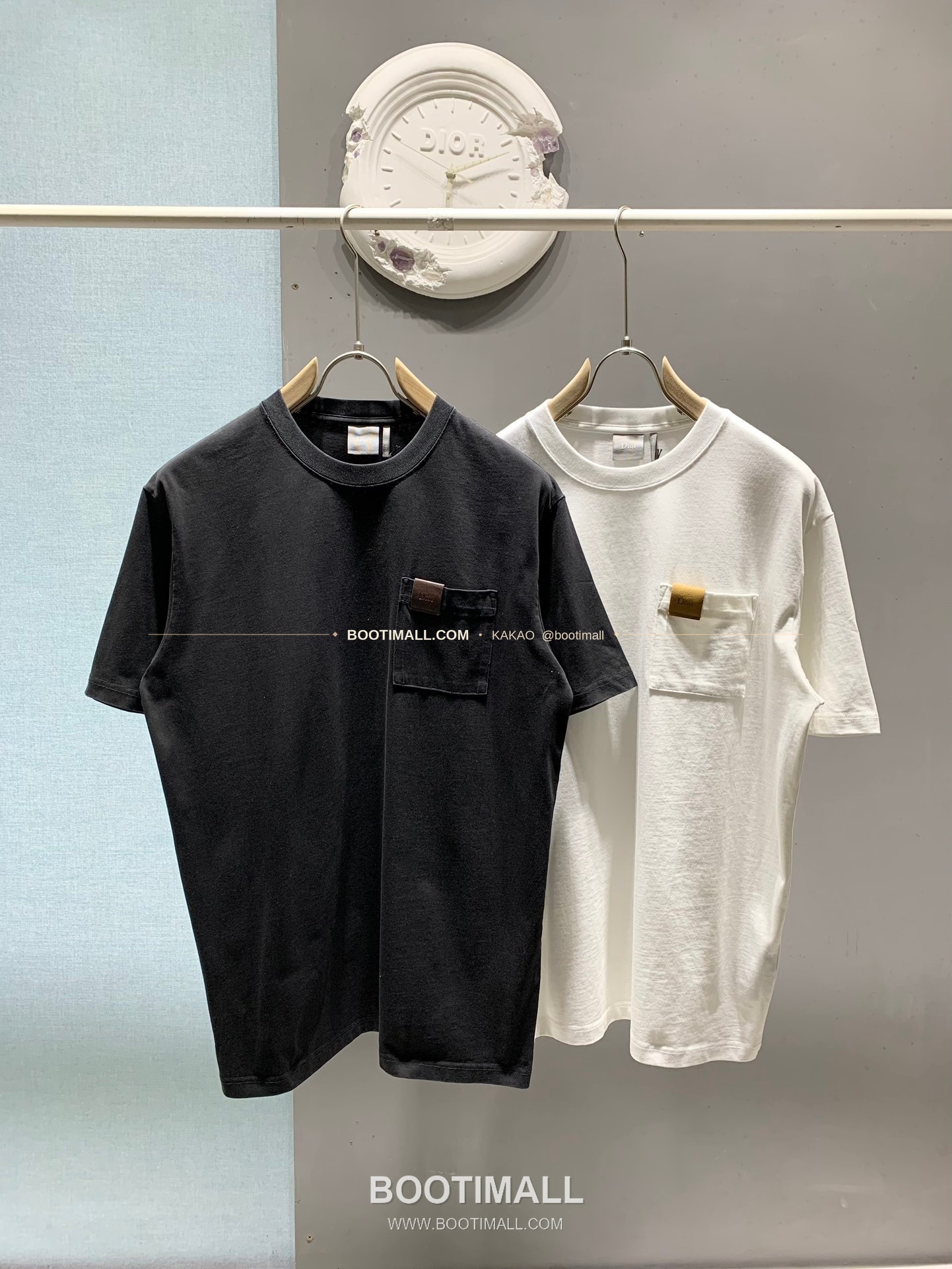 디올 워싱코튼 레더패치 포켓 레귤러핏 반팔 티셔츠 Dior Washed Cotton Leather Patch Pocket Regular Fit T-Shirt 8