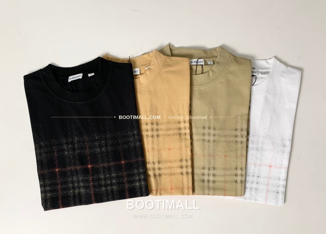 버버리 워싱코튼 그라데이션 체크 레귤러핏 반팔 티셔츠 Burberry Washed Cotton Gradient Check Regular Fit T-Shirt 9