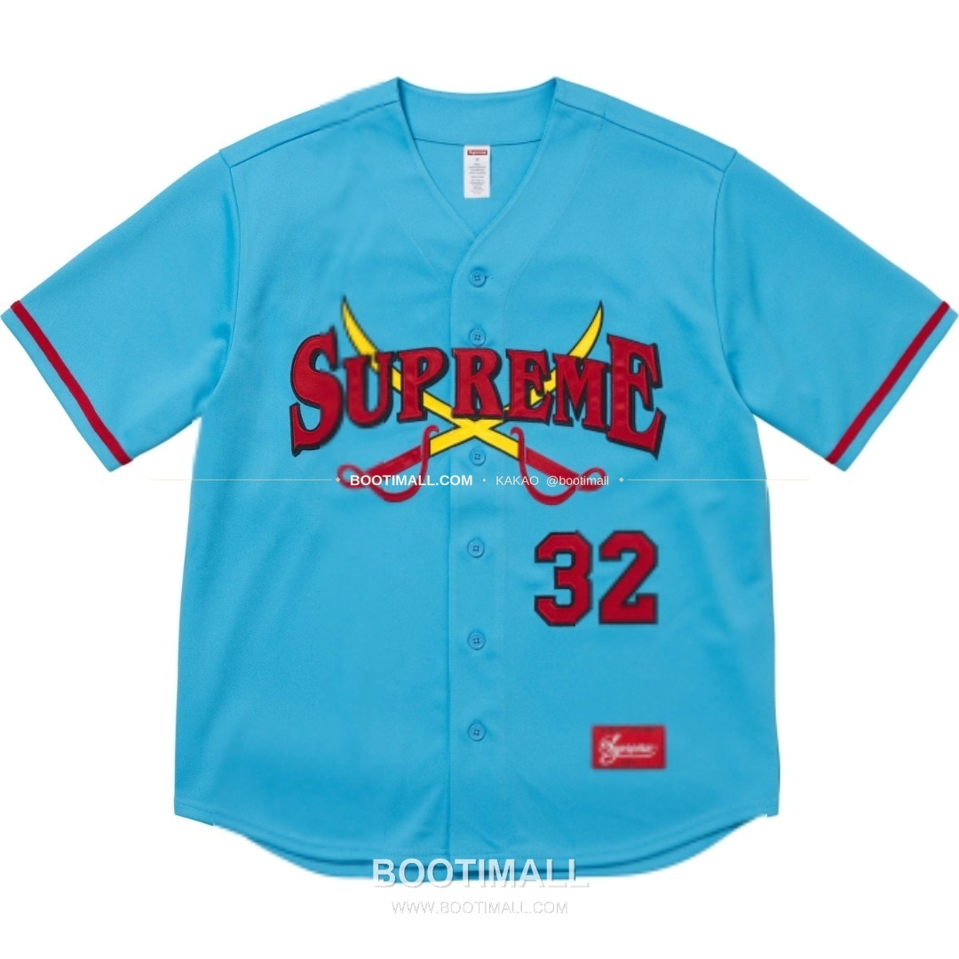 슈프림 2025FW 소드 패치 로고 레귤러핏 반팔 베이스볼 셔츠 Supreme 2025 FW Swords Patch Logo Regular Fit Short Sleeve Baseball Jersey 3