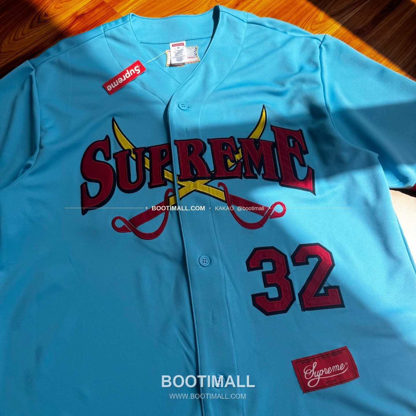 슈프림 2025FW 소드 패치 로고 레귤러핏 반팔 베이스볼 셔츠 Supreme 2025 FW Swords Patch Logo Regular Fit Short Sleeve Baseball Jersey 3