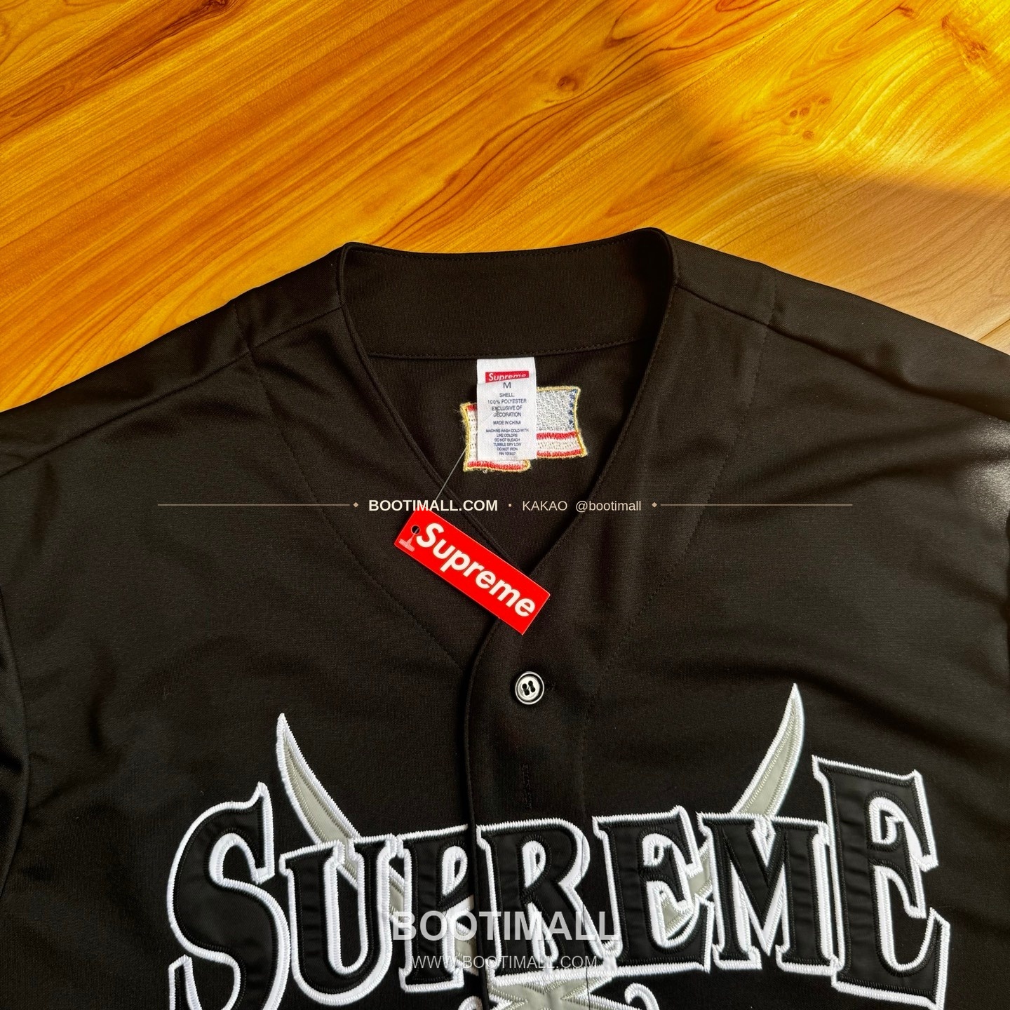 슈프림 2025FW 소드 패치 로고 레귤러핏 반팔 베이스볼 셔츠 Supreme 2025 FW Swords Patch Logo Regular Fit Short Sleeve Baseball Jersey 3