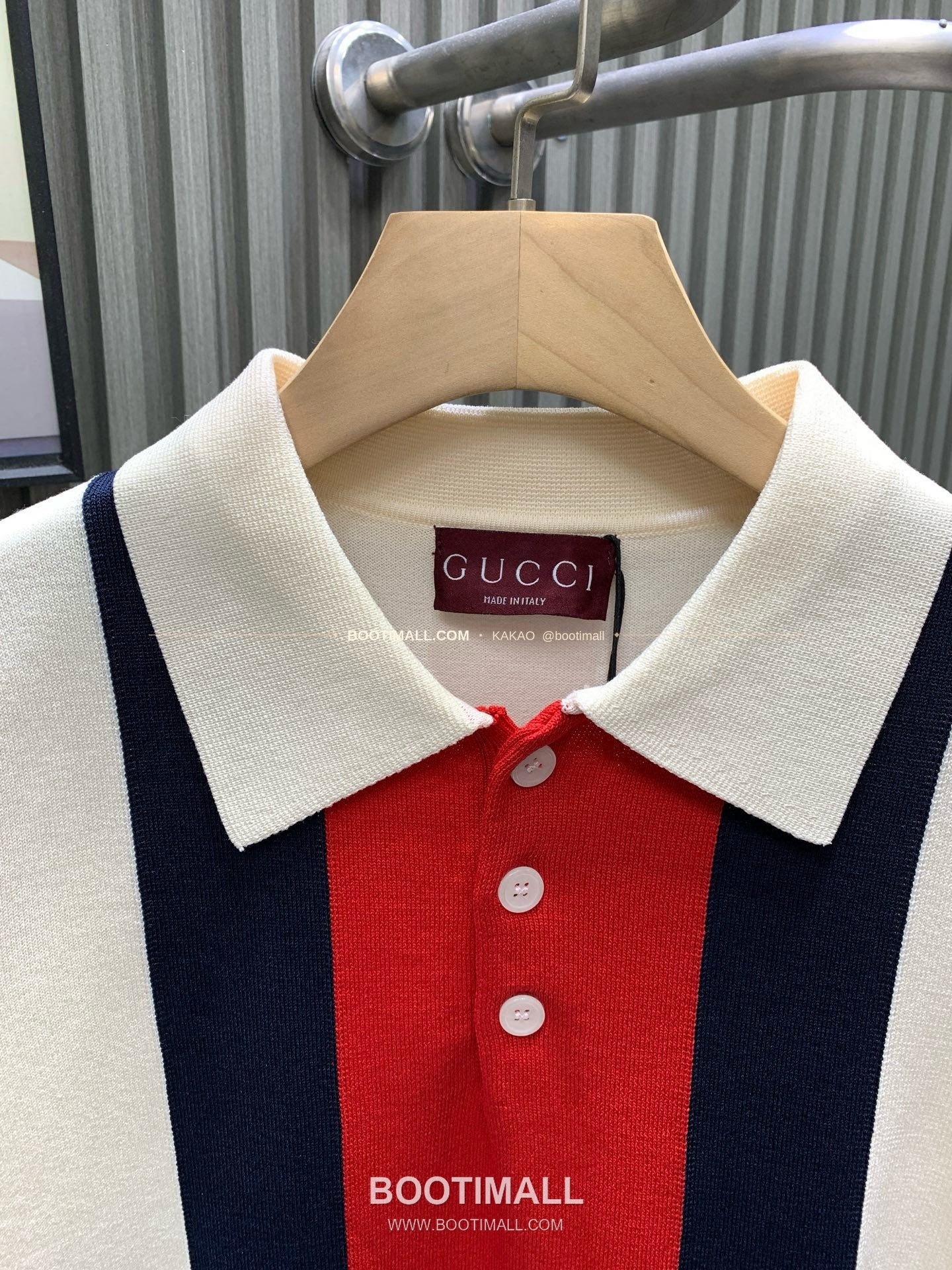 구찌 2025SS 실켓코튼 니트 카라 레귤러핏 반팔 폴로 셔츠 Gucci 2025 SS Mercerized Cotton Knit Collar Regular Fit Short Sleeve Polo Shirt 3