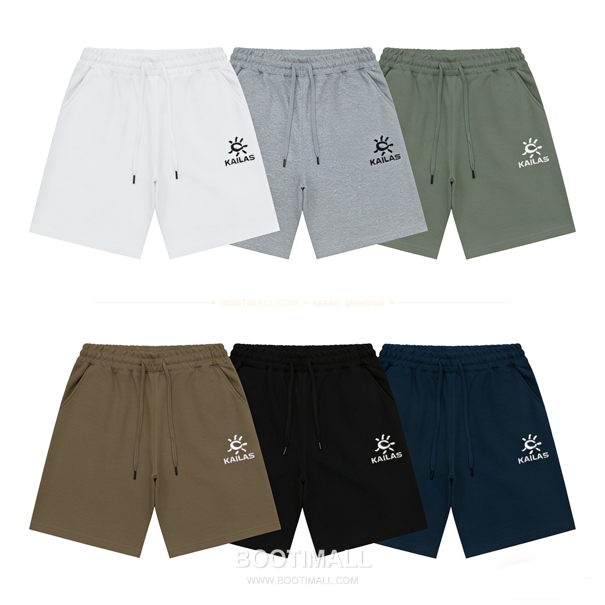 카일라스 2026SS 코튼 블렌드 자수 로고 레귤러핏 썸머 쇼츠 Kailas 2026 SS Cotton Blend Embroidery Logo Regular Fit Summer Shorts 3