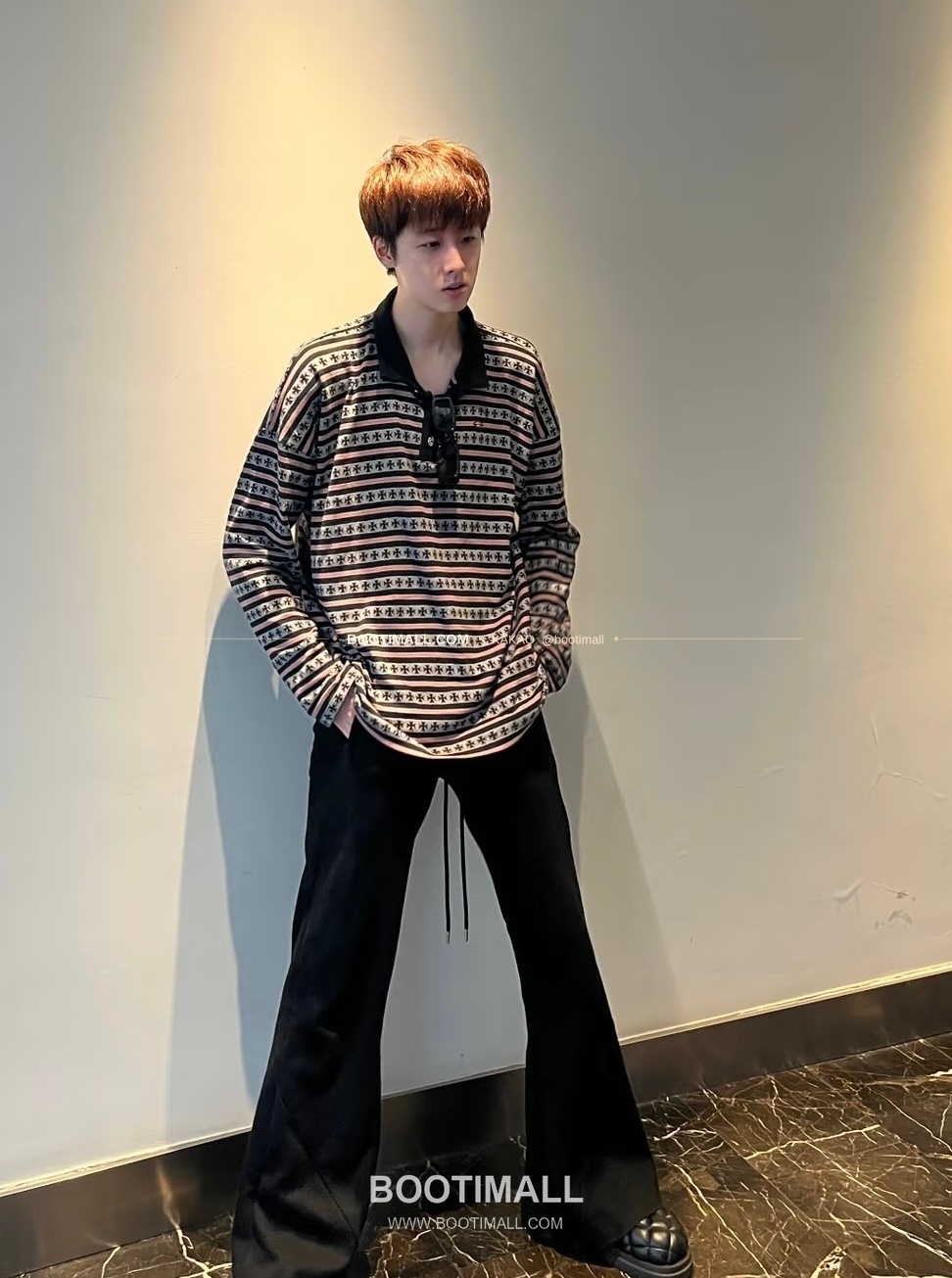 크롬하츠 코튼 립 자수 로고 레귤러핏 롱슬리브 폴로 셔츠 Chrome Hearts Cotton Lip Embroidery Logo Regular Fit Long Sleeve Polo Shirt 8