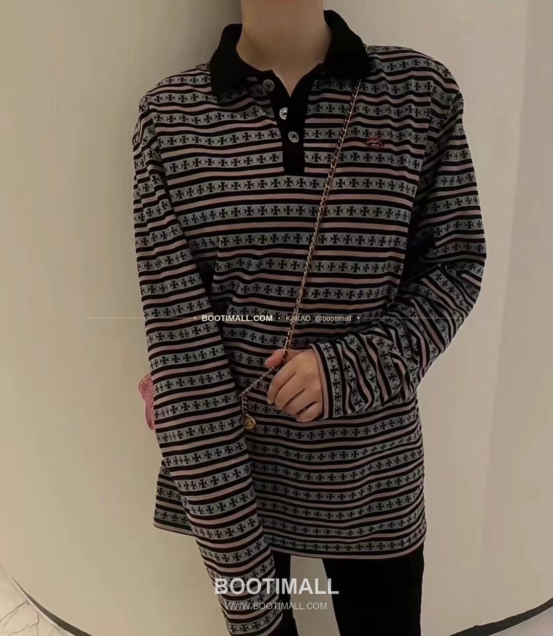 크롬하츠 코튼 립 자수 로고 레귤러핏 롱슬리브 폴로 셔츠 Chrome Hearts Cotton Lip Embroidery Logo Regular Fit Long Sleeve Polo Shirt 12