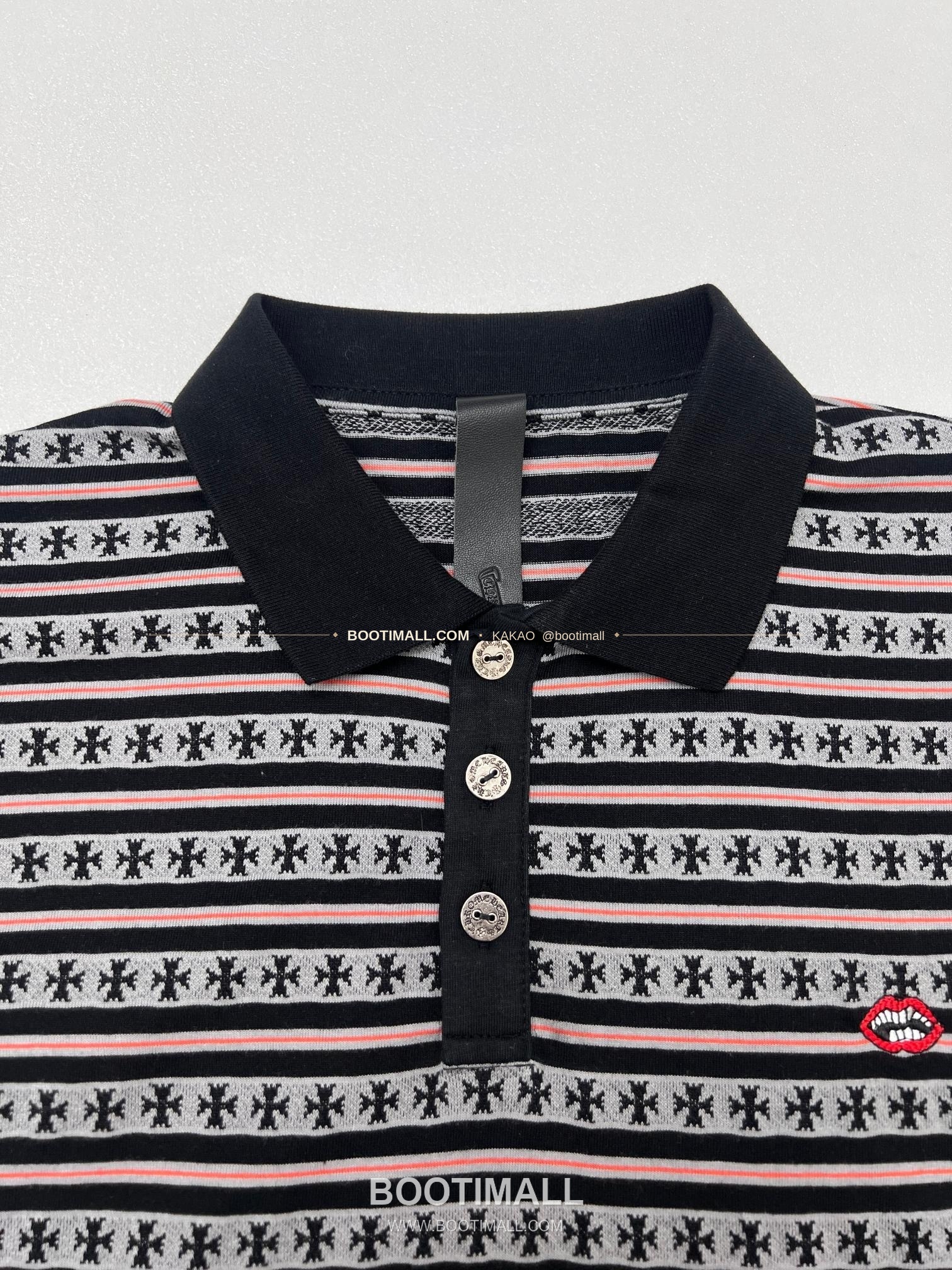 크롬하츠 코튼 립 자수 로고 레귤러핏 롱슬리브 폴로 셔츠 Chrome Hearts Cotton Lip Embroidery Logo Regular Fit Long Sleeve Polo Shirt 16