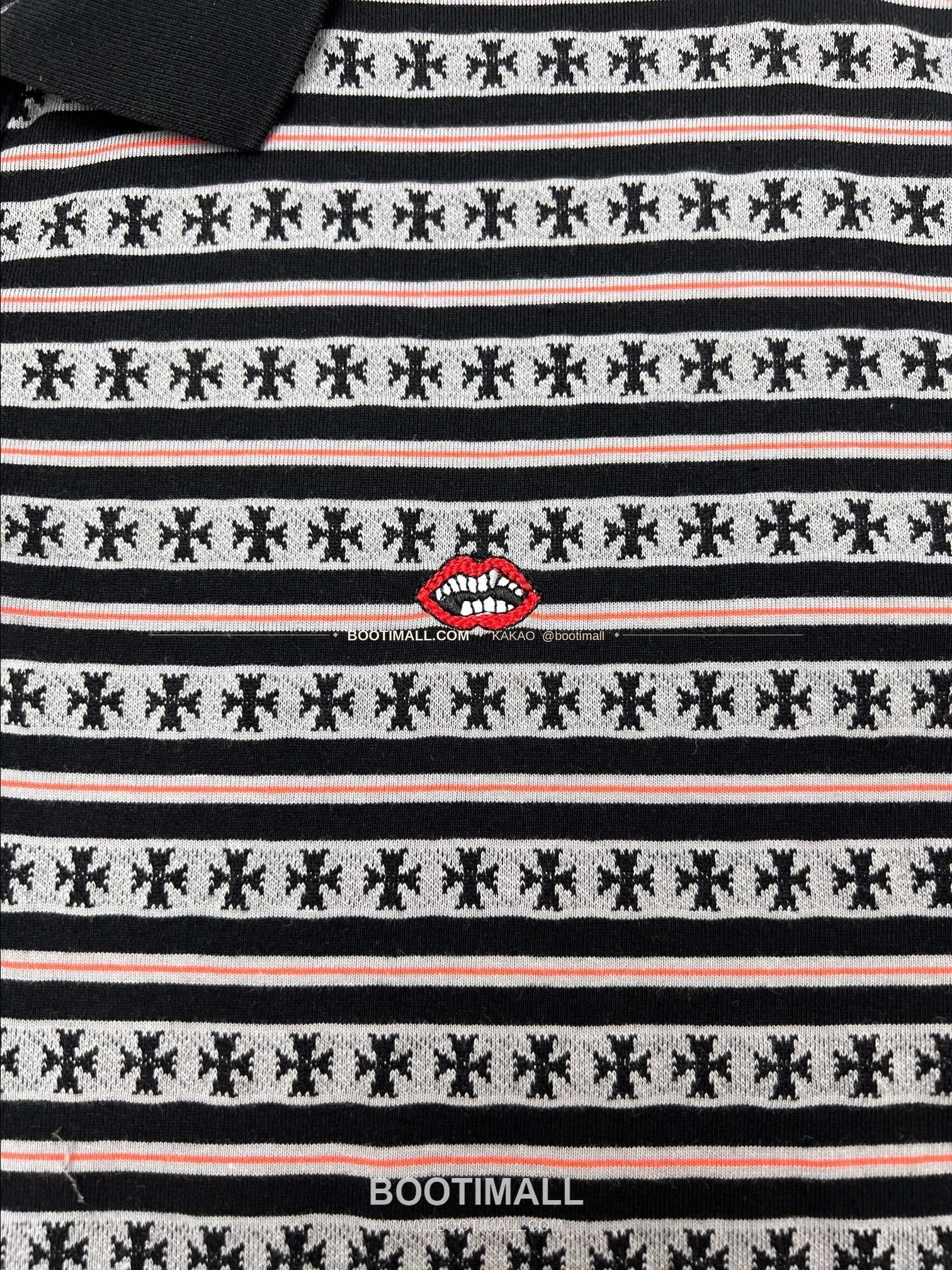 크롬하츠 코튼 립 자수 로고 레귤러핏 롱슬리브 폴로 셔츠 Chrome Hearts Cotton Lip Embroidery Logo Regular Fit Long Sleeve Polo Shirt 19