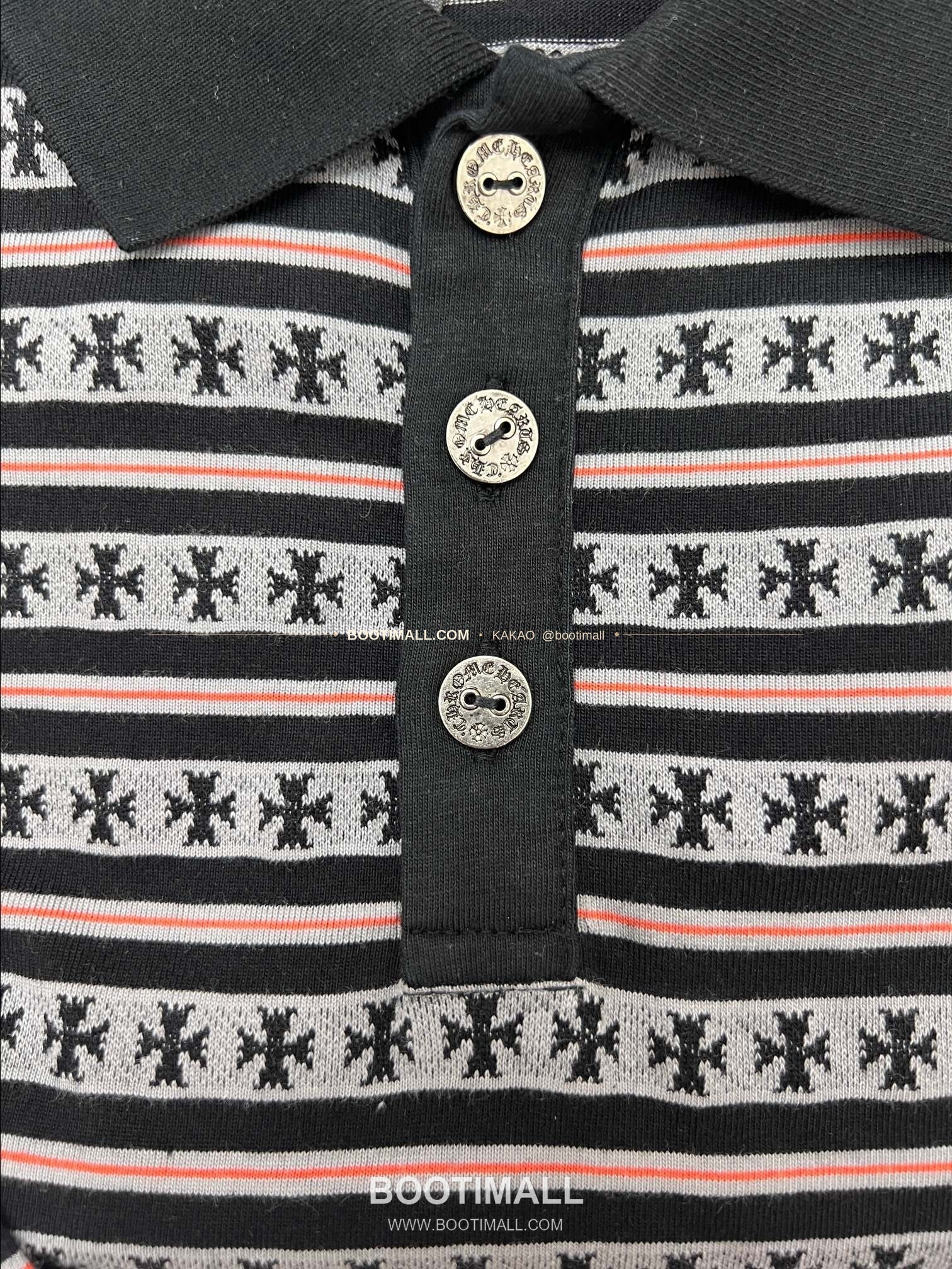 크롬하츠 코튼 립 자수 로고 레귤러핏 롱슬리브 폴로 셔츠 Chrome Hearts Cotton Lip Embroidery Logo Regular Fit Long Sleeve Polo Shirt 23