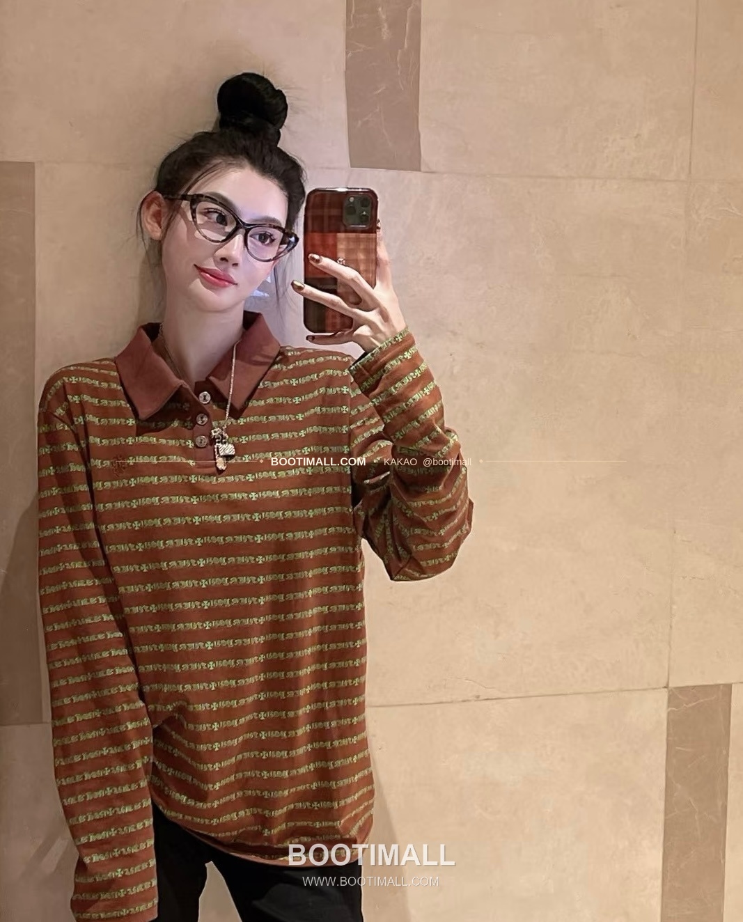 크롬하츠 코튼 립 자수 로고 레귤러핏 롱슬리브 폴로 셔츠 Chrome Hearts Cotton Lip Embroidery Logo Regular Fit Long Sleeve Polo Shirt 8