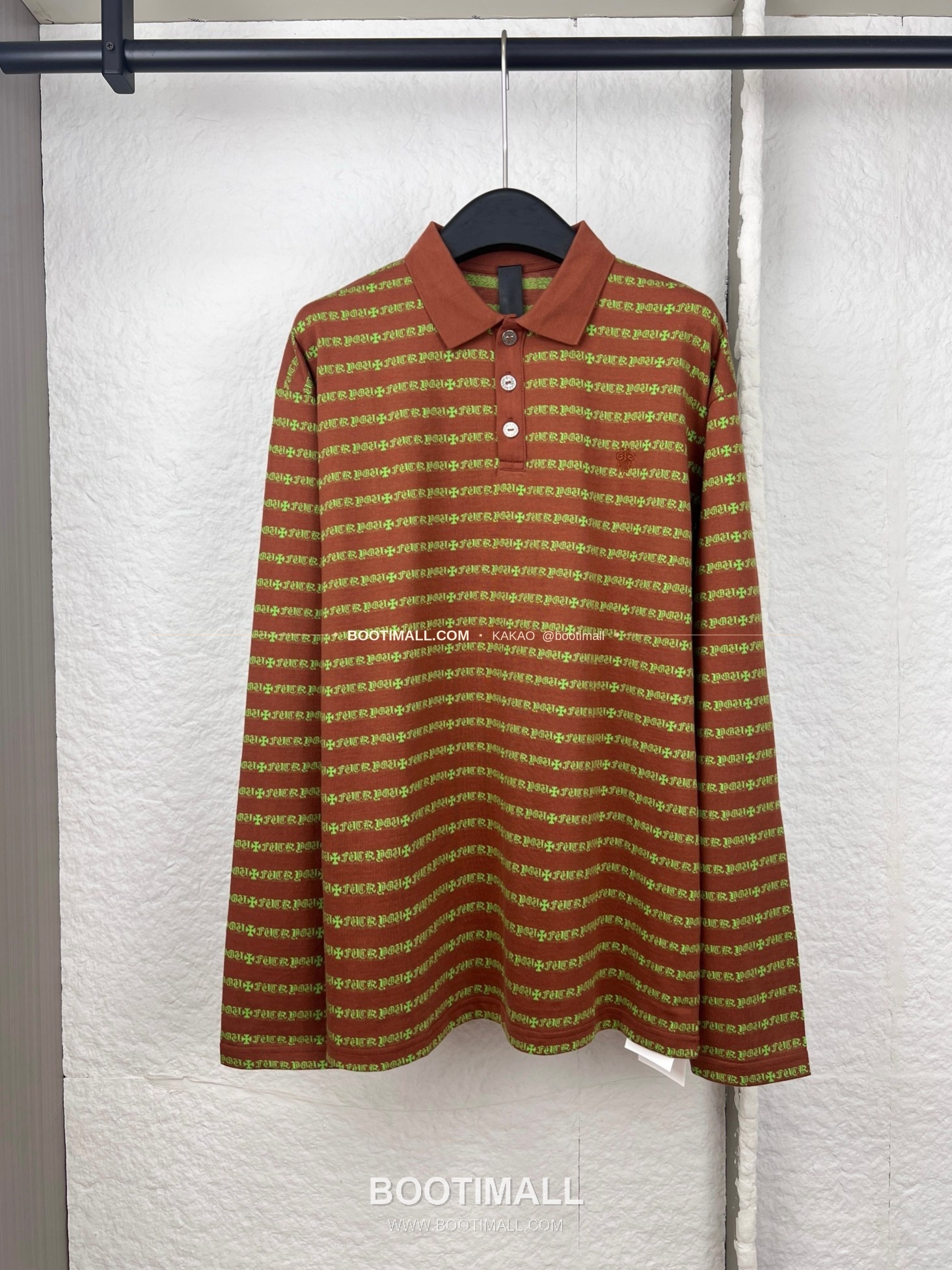 크롬하츠 코튼 립 자수 로고 레귤러핏 롱슬리브 폴로 셔츠 Chrome Hearts Cotton Lip Embroidery Logo Regular Fit Long Sleeve Polo Shirt 9