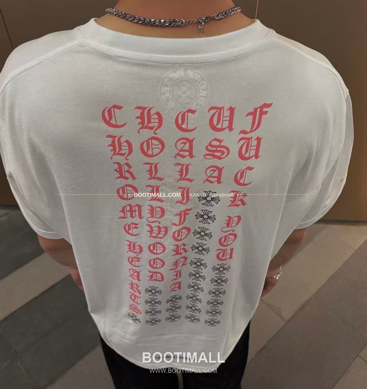 크롬하츠 코튼 스크립트 로고 프린트 루즈핏 반팔 티셔츠 Chrome Hearts Cotton Script Logo Print Loose Fit T-Shirt 1