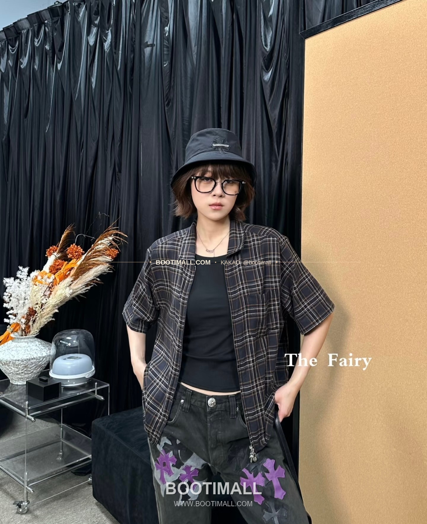 크롬하츠 코튼 격자패턴 검자수 레귤러핏 반팔 셔츠 Chrome Hearts Cotton Check Pattern Sword Embroidery Regular Fit Short Sleeve Shirt 7