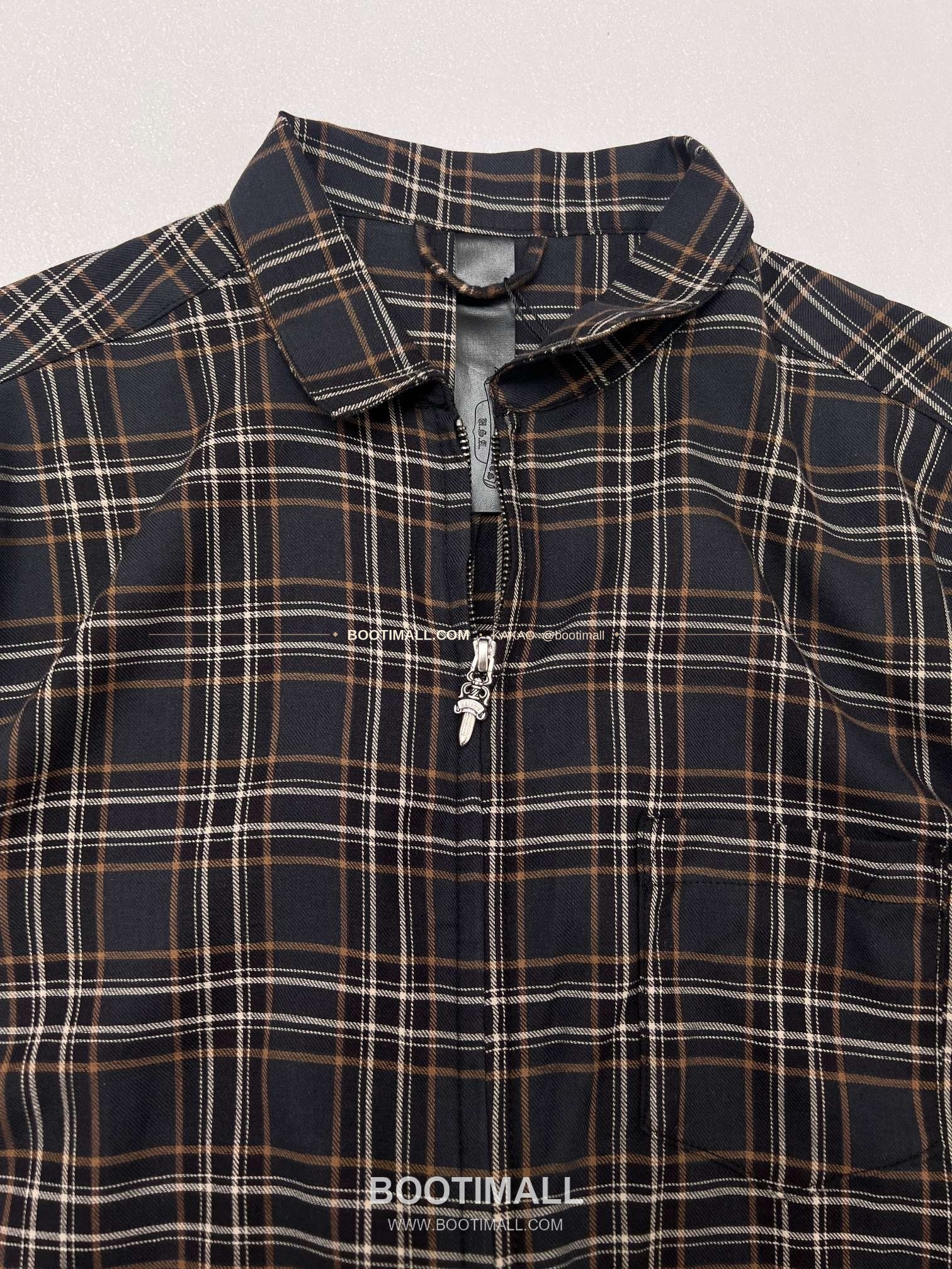 크롬하츠 코튼 격자패턴 검자수 레귤러핏 반팔 셔츠 Chrome Hearts Cotton Check Pattern Sword Embroidery Regular Fit Short Sleeve Shirt 13