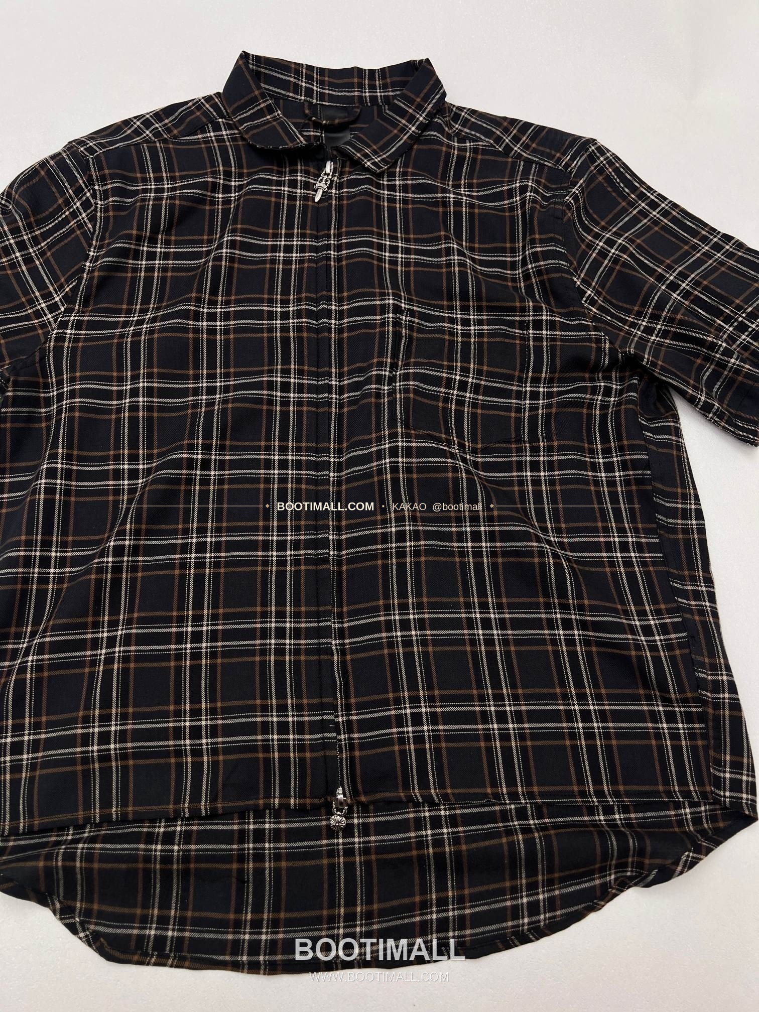 크롬하츠 코튼 격자패턴 검자수 레귤러핏 반팔 셔츠 Chrome Hearts Cotton Check Pattern Sword Embroidery Regular Fit Short Sleeve Shirt 19