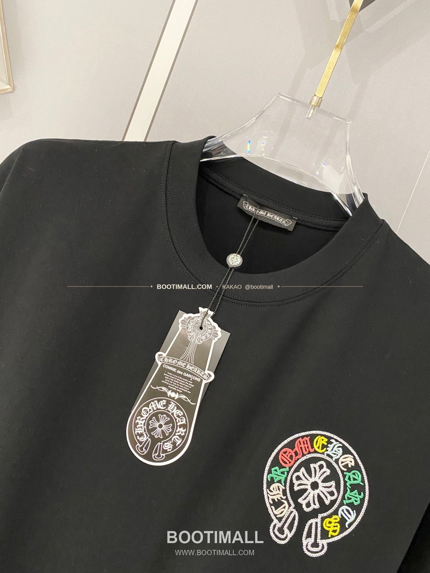 크롬하츠 2026SS 헤비코튼 로고자수 루즈핏 반팔 티셔츠 Chrome Hearts 2026 SS Heavy Cotton Logo Embroidery Loose Fit Short Sleeve T-Shirt 9