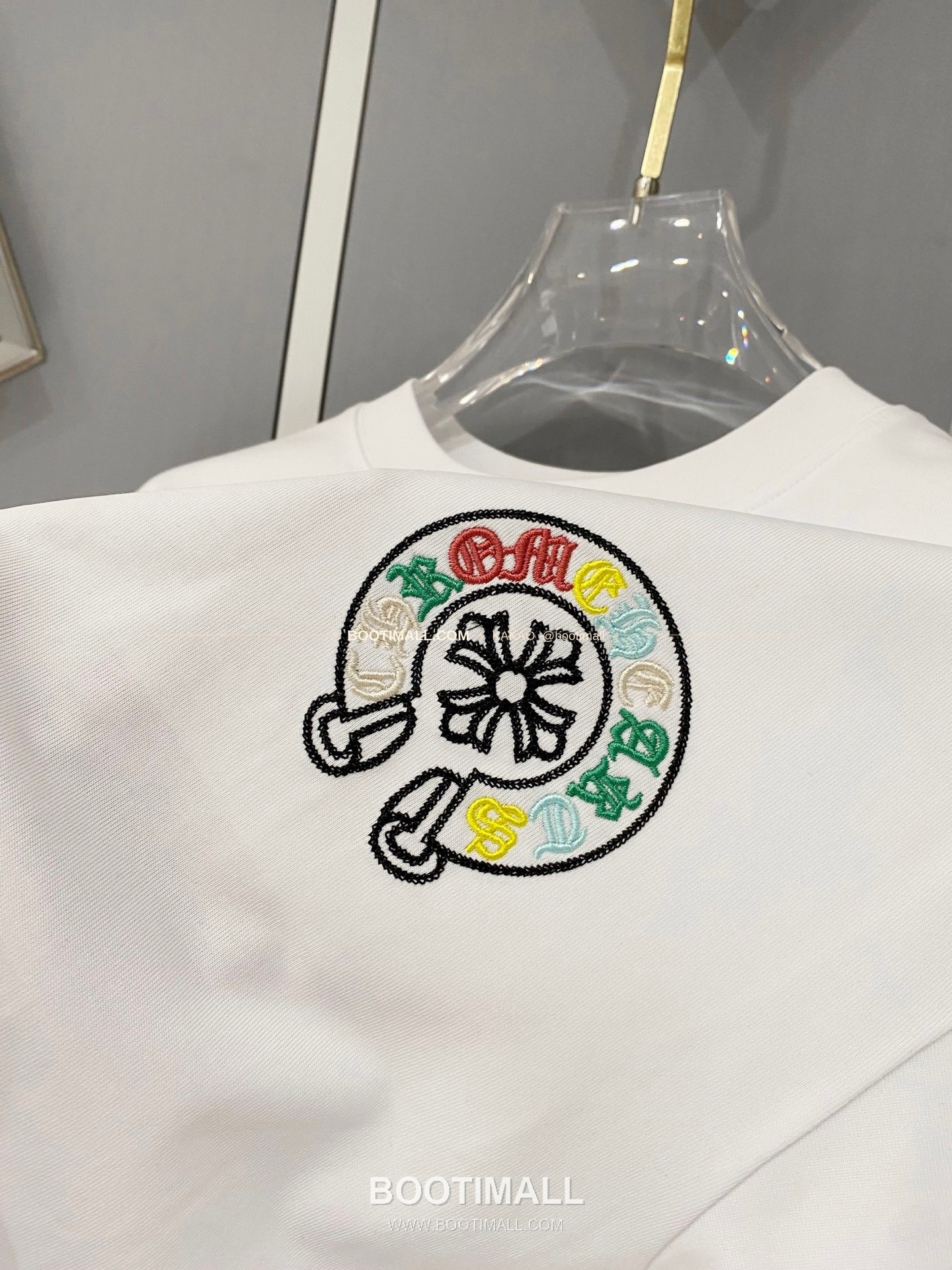 크롬하츠 2026SS 헤비코튼 로고자수 루즈핏 반팔 티셔츠 Chrome Hearts 2026 SS Heavy Cotton Logo Embroidery Loose Fit Short Sleeve T-Shirt 7