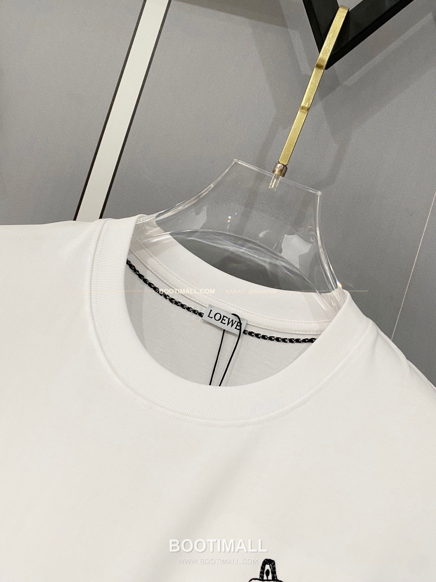 로에베 2025SS 헤비코튼 베어포켓자수 루즈핏 반팔 티셔츠 Loewe 2025 SS Heavy Cotton Bear Pocket Embroidery Loose Fit Short Sleeve T-Shirt 3